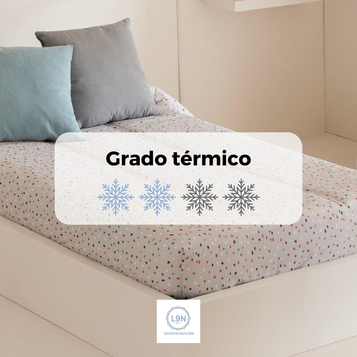 Lanovenanube Edredón Ajustable para dormitorios Juveniles e Infantiles, Camas Nido y literas, Muy cómodo y fácil de Utilizar. Tejido 65% poliester/35% algodón Estampado (Modelo Trazo, Cama 90 cm)