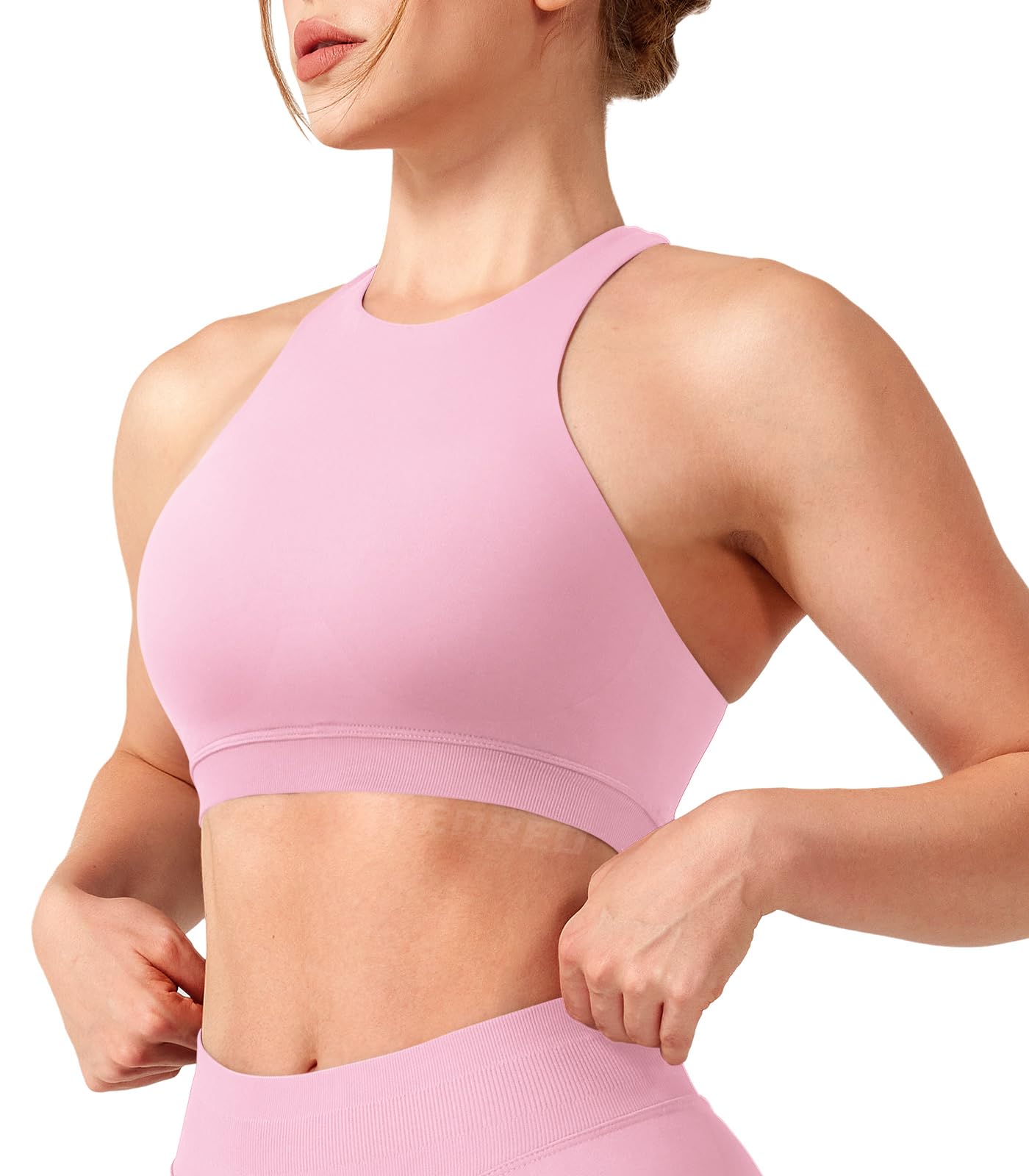 yeoreo CoreFlex Racerback Sports Bras for Women Padded Medium Impact Seamless Yoga Workout Crop Tops-picture-29