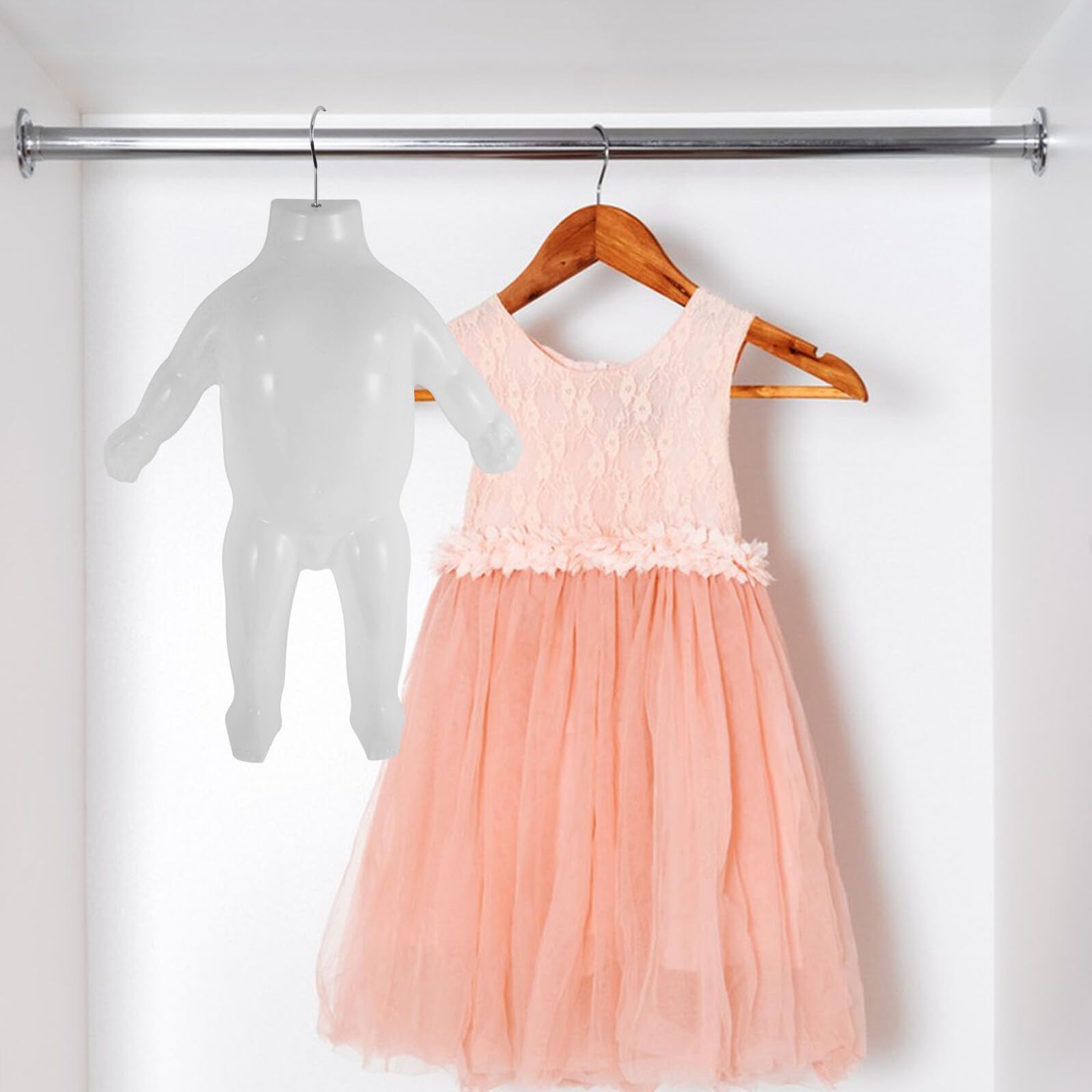 Hemobllo Mannequin Portable et Pratique Garçon et Filles Blanc ou Couture en Plastique Bras et Jambes Présentation en Vitrine pour Vitrine Magasins de Vêtements