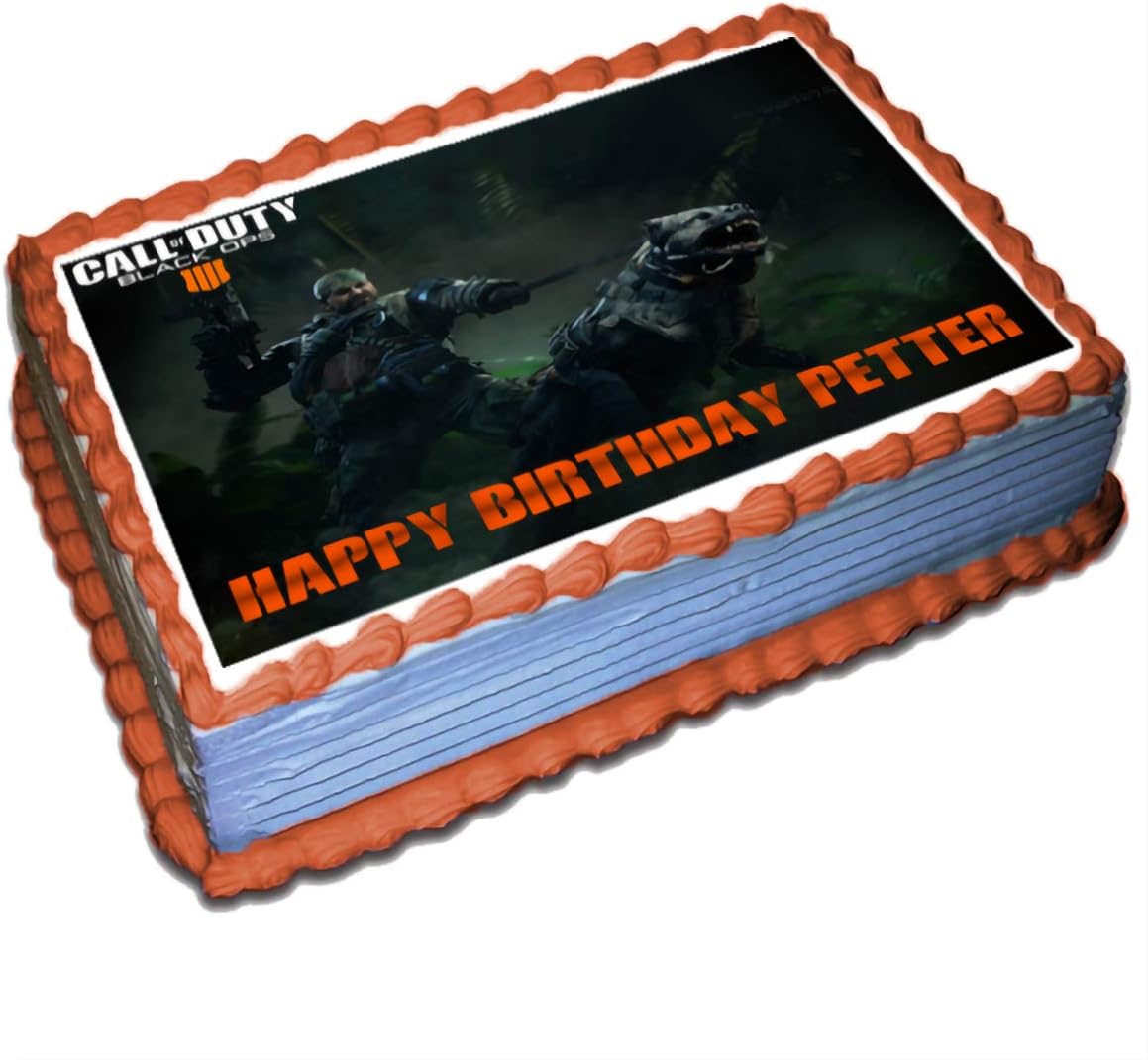Black Ops 4 Nomad Personalized Cake Toppers 1/4 8.5 x 11.5 Inches Birthday Cake Topper