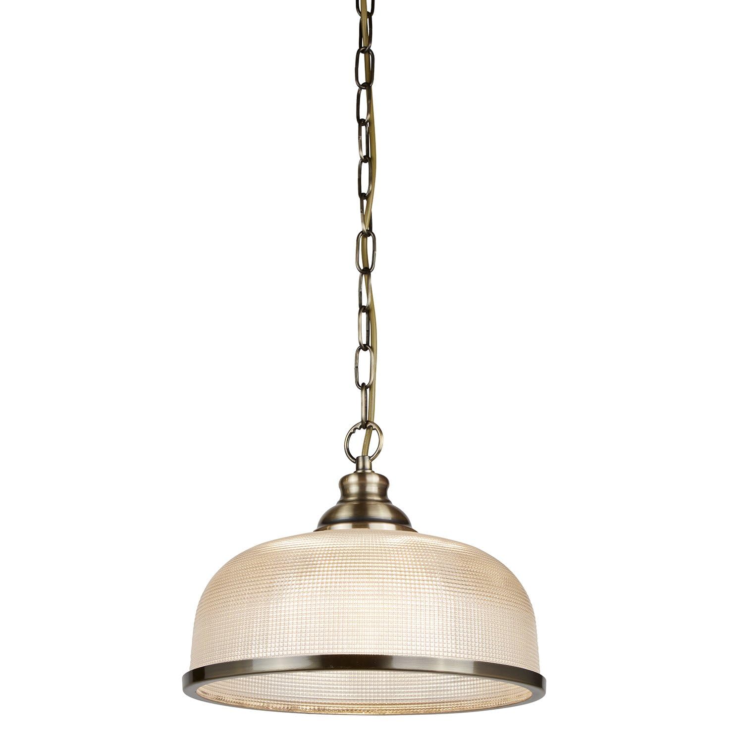 Ceiling Light Brass Bistro II Single Pendant Antique Searchlight 1682AB