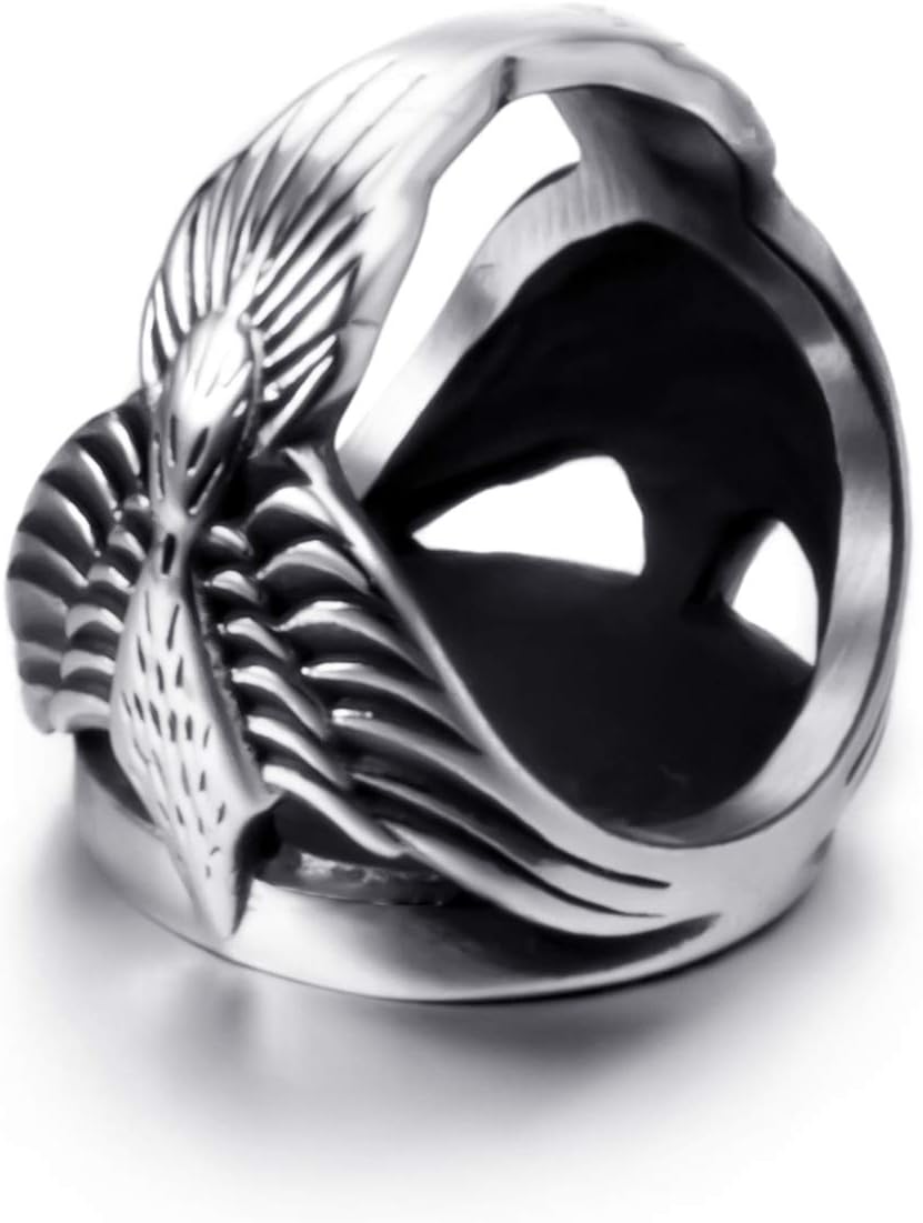 Men Stainless Steel Rings Viking Valknut Vegvisir Pirate Compass Norse Symbol Vintage Jewelry Size 8-13 - Image 4