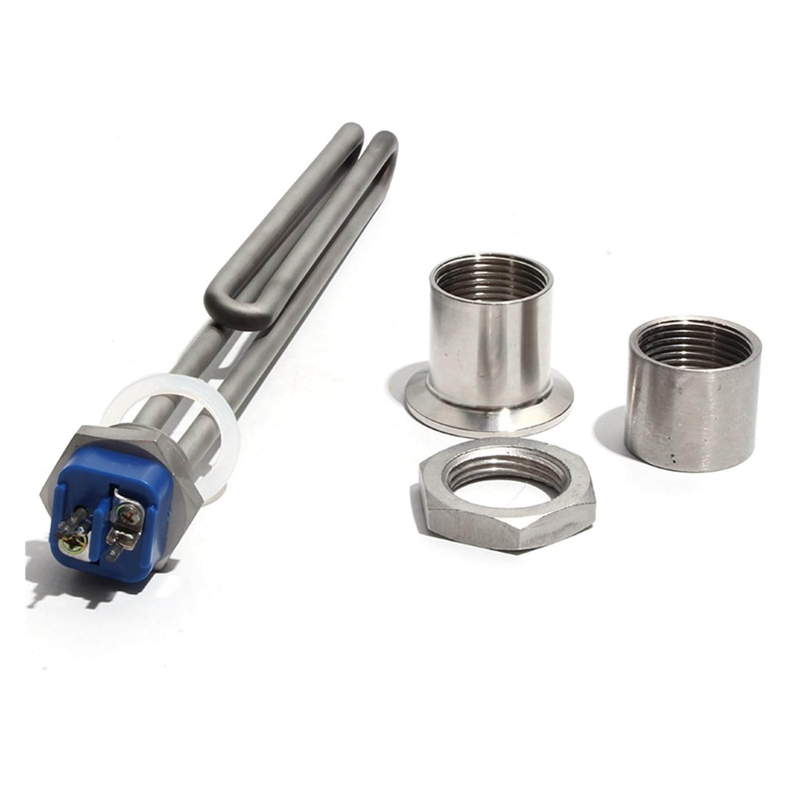 SSIMOO Elemento Calentador de Agua de inmersión, Rosca de 380V/120V/220~240V DN25 1 "BSP 32mm, Todo Acero Inoxidable 304, Baja Densidad de vatios Kindly (Size : 2-380V, Color : 6.5KW 350mm)