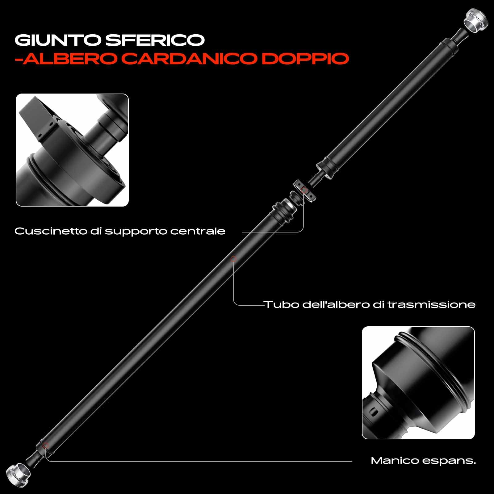 Frankberg Albero cardanico albero di trasmissione giunto omocinetico