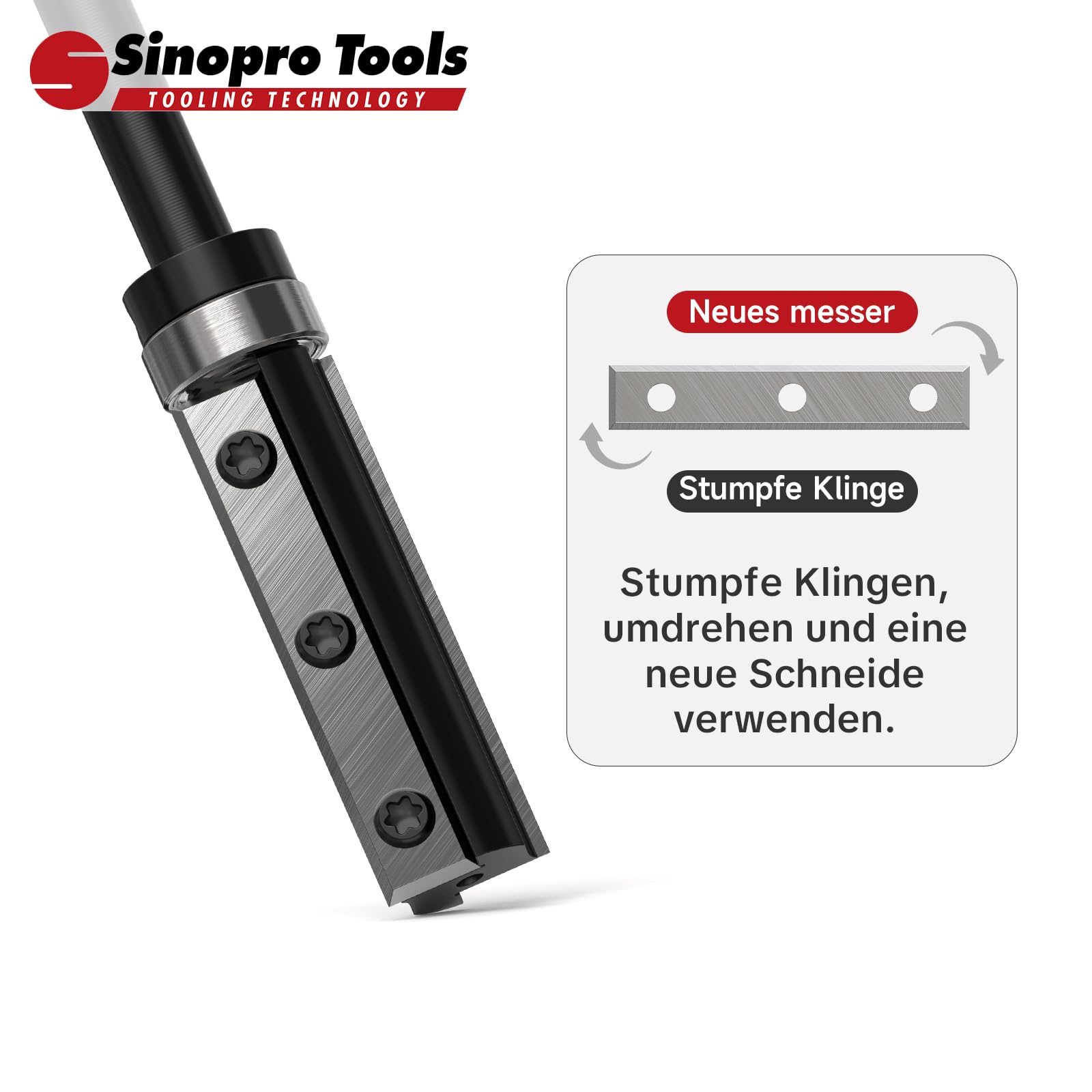 Wendeplatten Bündigfräser HW – 8 mm Schaft, 16 mm Schneidendurchmesser, 50 mm Schneidenlänge, Kugellager Unten, für Holzbearbeitung und bündiges Trimmen