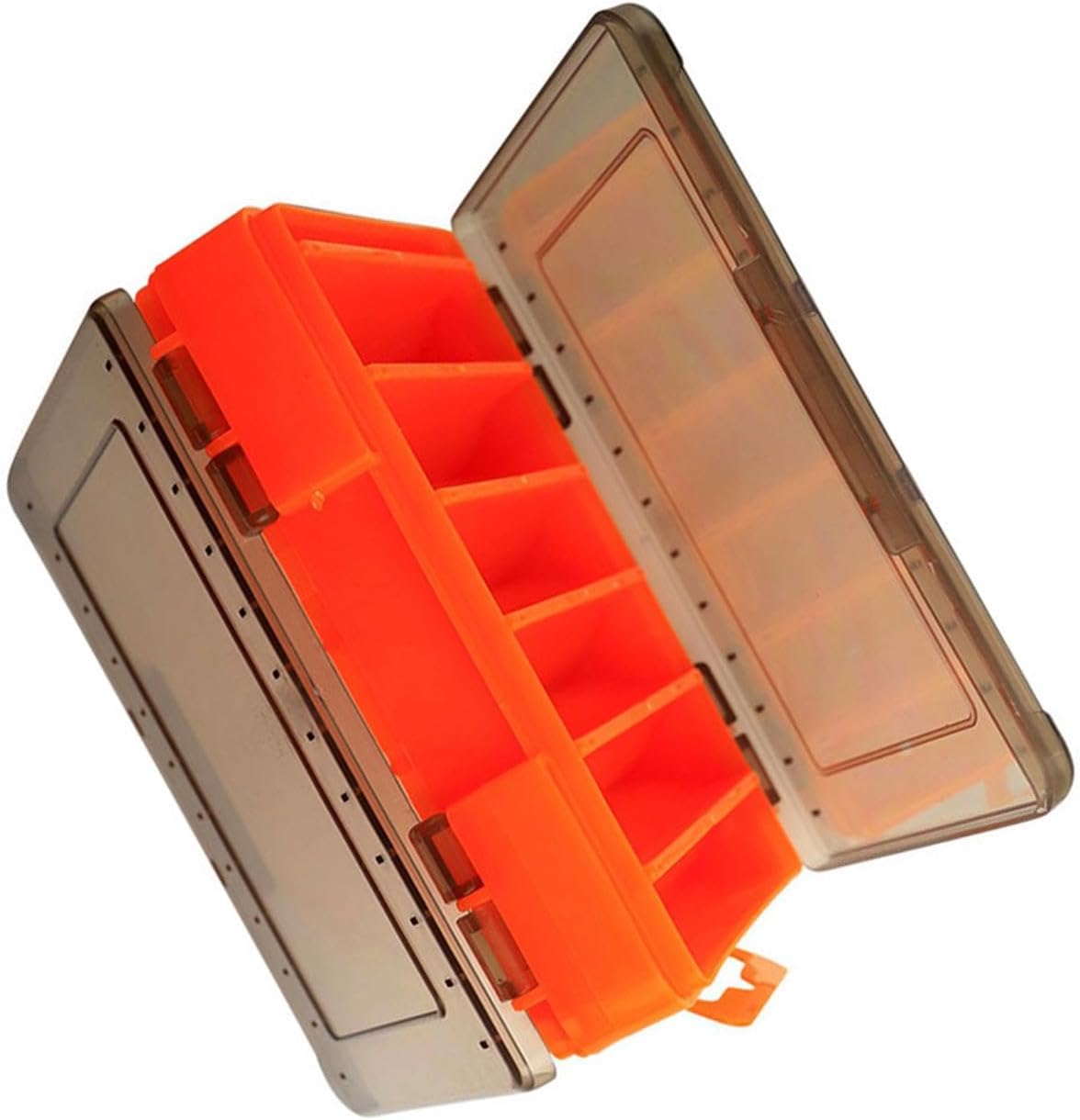 CALANDIS® Fishing Tackle Box Tool Tackle Storage Tray Fishing Tackle Storage Container S Orange | 1 Fishing Tackle Box