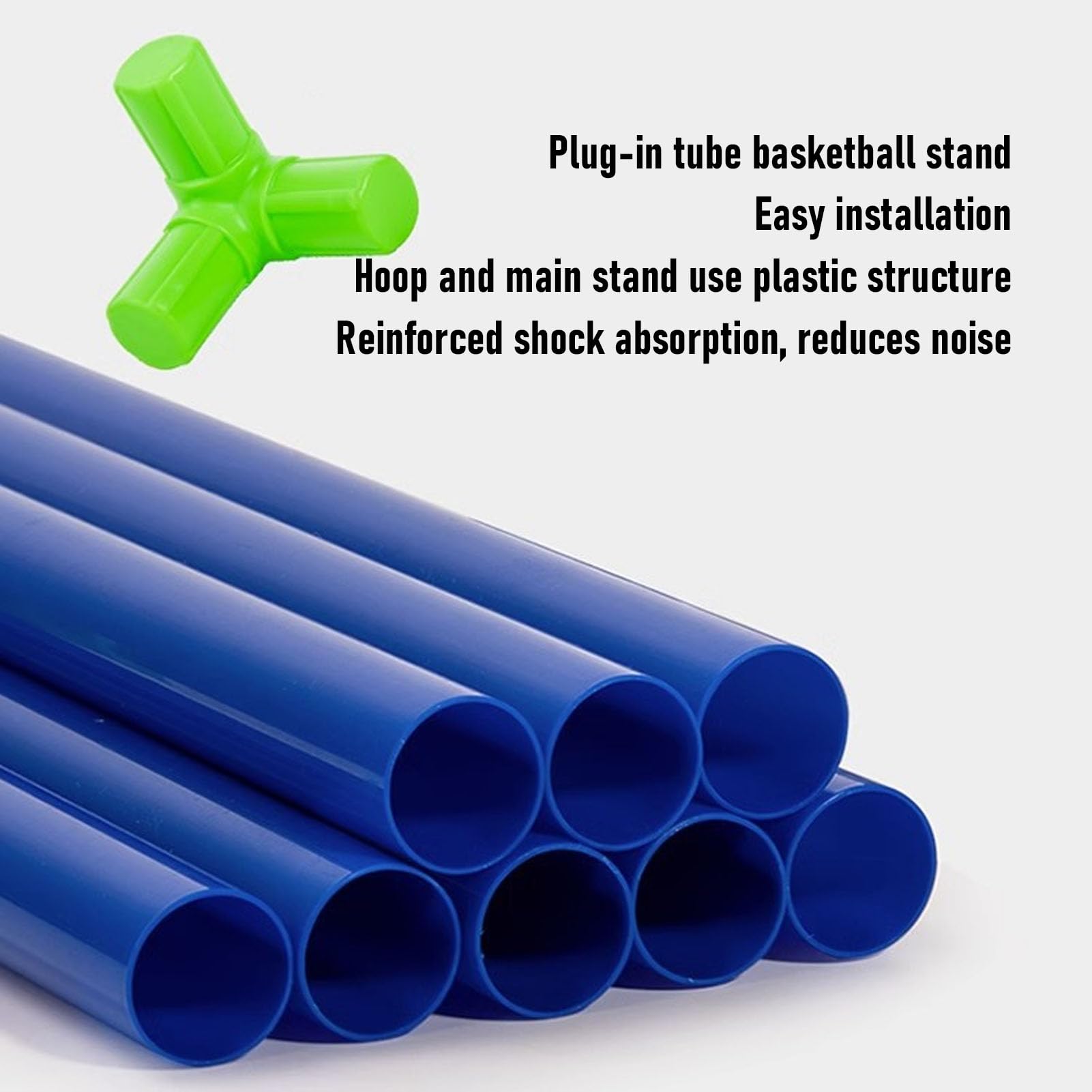 Alomejor Basketballspiel-Set, Basketballkorb aus Kunststoff mit 4 Bällen und Luftpumpe, 67 X 36 X 128 cm, Einfach Aufzubauendes Basketball-Set für Drinnen und Draußen, für, Spielzimmer,