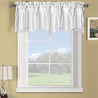 Vista 1 de Royal Hotel Bedding Soho cenefa recta blanca, patrón sólido, 70 x 17 pulgadas