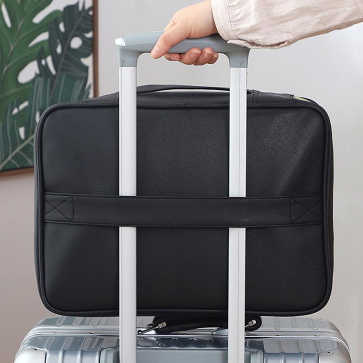 Borsa Documenti Ignifuga, Grande Capacità, Nera