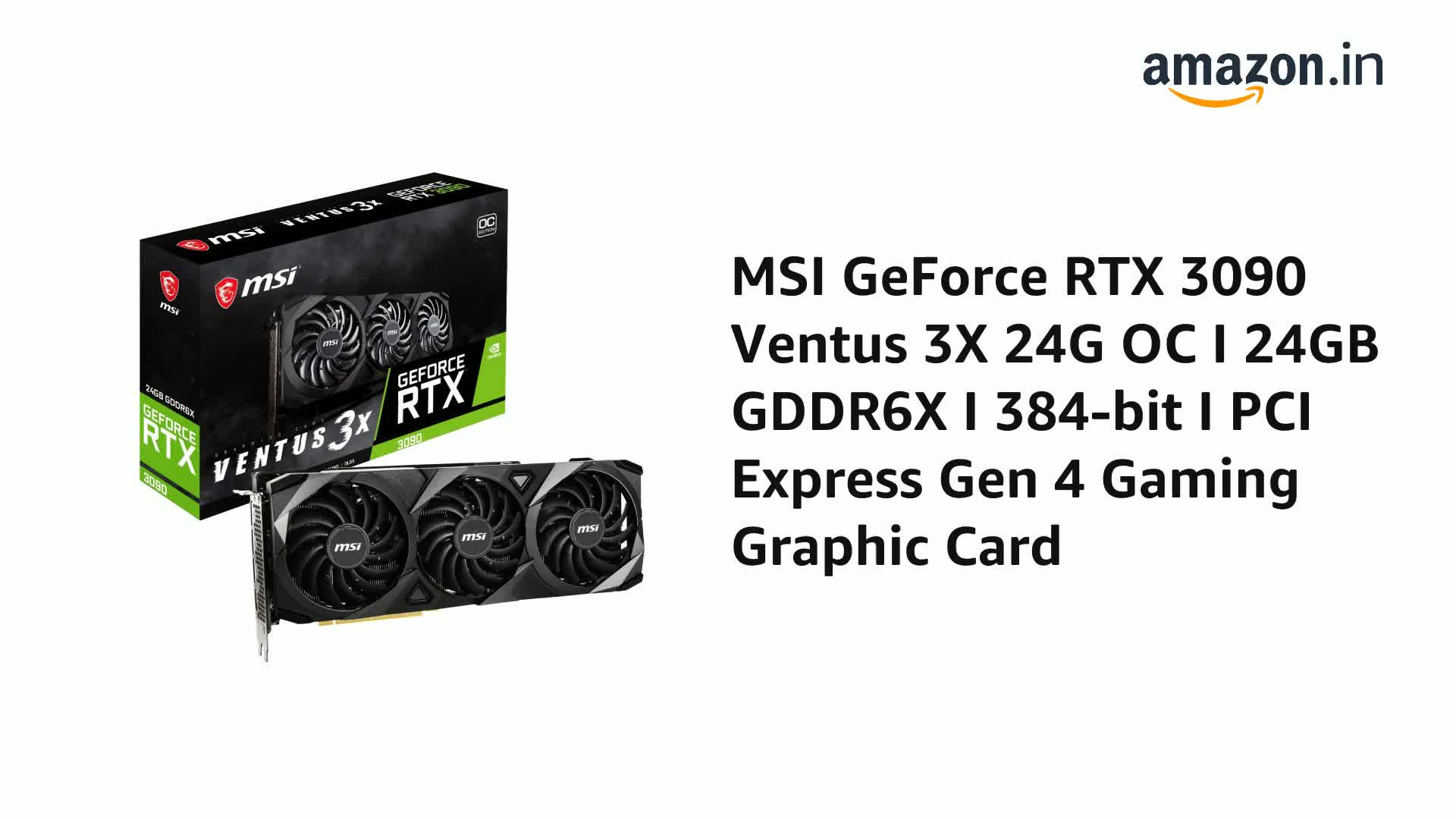 msi GeForce RTX 3090 VENTUS 3X 24G OC