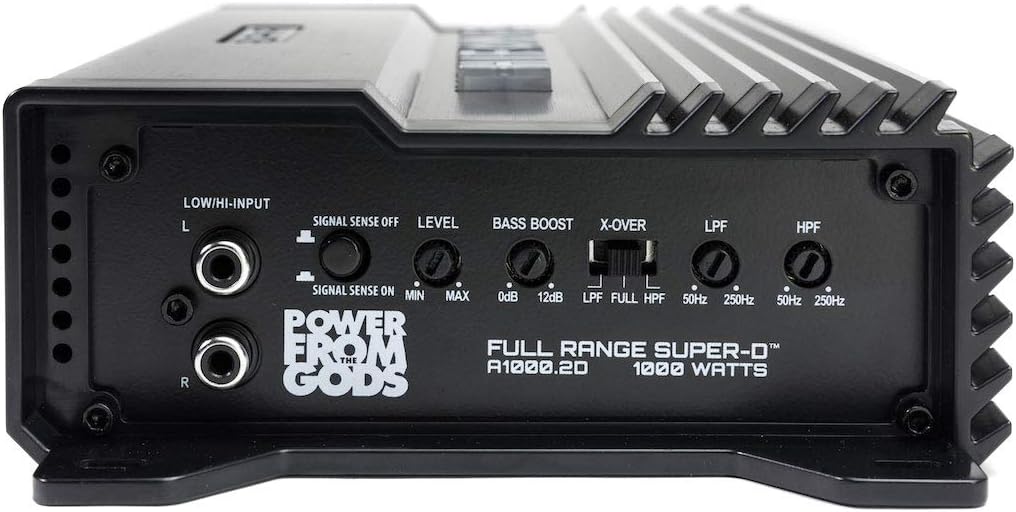 Hifonics A1000.2D Alpha Series Compact 1000 Watt Two Channel Car Amplifier Full Range Super D-Class Amp