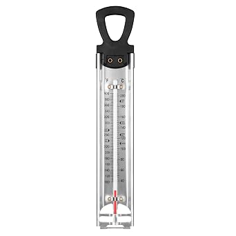 Candy Thermometer with Pot Clip, 2026 New Deep Fry Oil Food Cooking Kitchen Instant Read Thermometer for Jam, Syrup, Jelly, and Deep Fry, Stainless Steel Kitchen Accessories for Candy Making