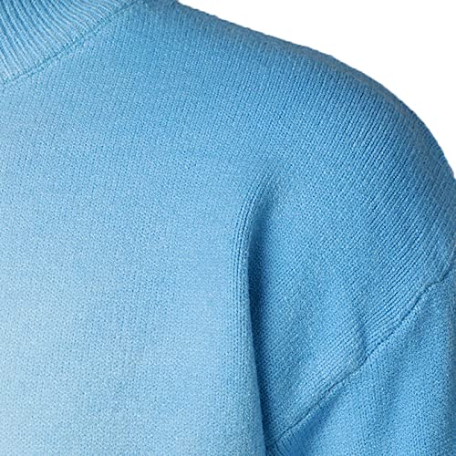 Men's Gradient Sweater Mock Neck Long Sleeve Sweater Soft Casual Knit Pullover Sweaters with Ribbing Edge4