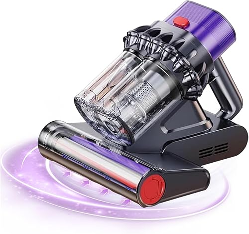 Saker Potente aspiradora de cama, aspiradora de mano de 5 ciclones con pantalla digital, succión automática, inalámbrica para limpieza del hogar