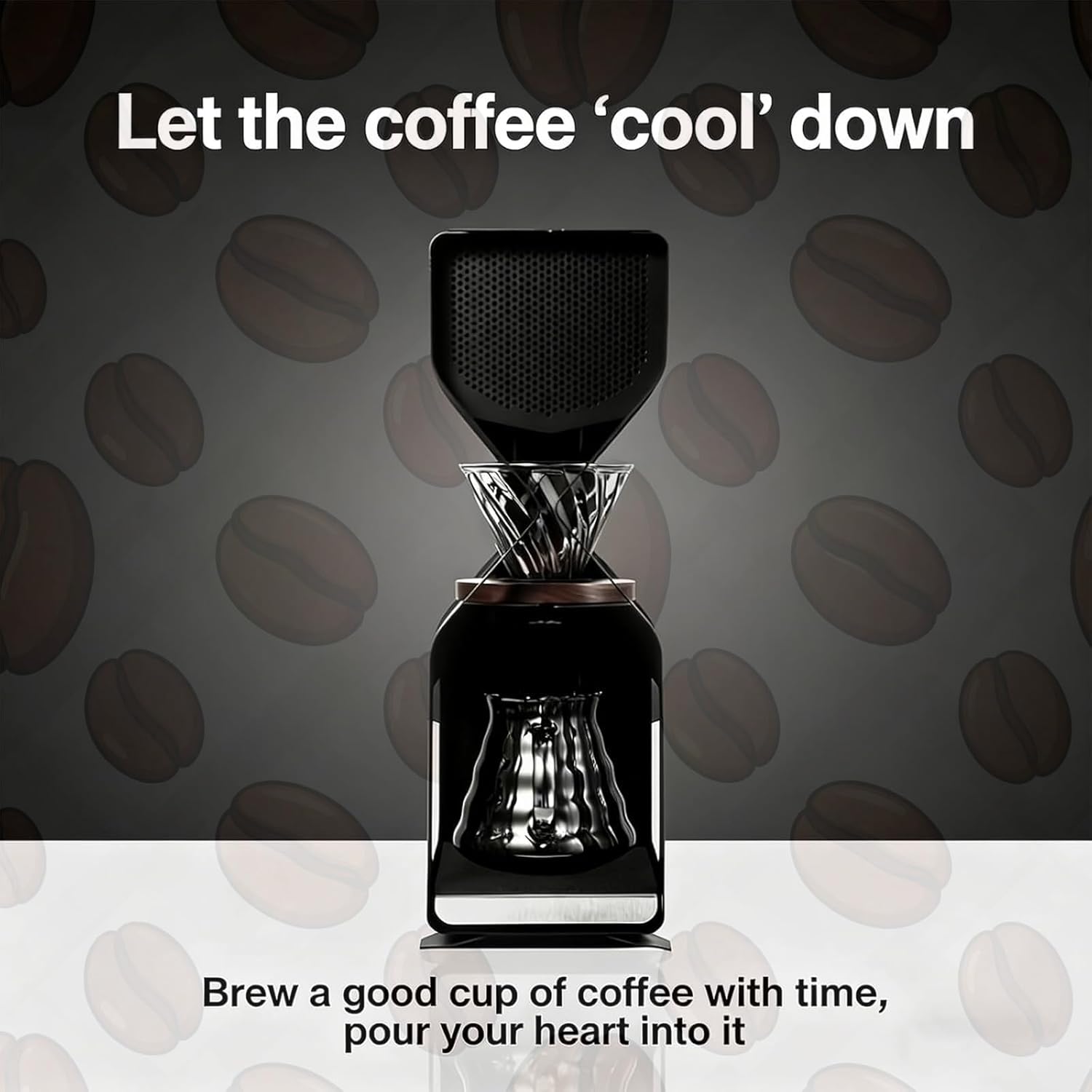 Electric Ice Drip Coffee Maker,Digital Coffee Maker Iced Brew Coffee Machine, Audible and Visual Alarm, With LED Touch Screen, Range 0-5°C, Flow Rate 50–600 Ml/h, For Home/coffee Shop(White)