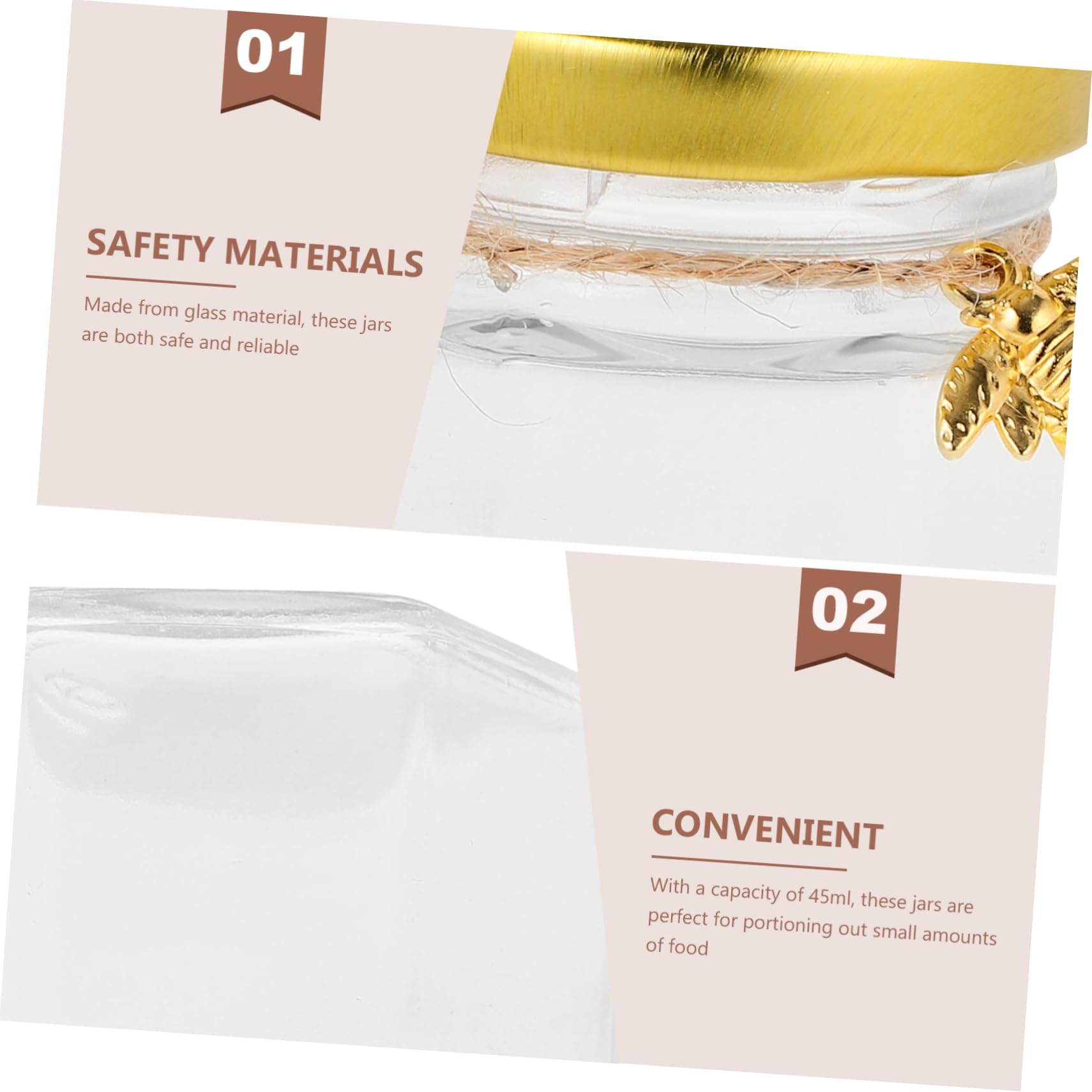 SHOWERORO 20stücke Marmeladengläser Aus Kleine Honiggläser Mit Luftdichtem Deckel Transparente Glasgefäße Zum Aufbewahren Von Marmelade Und Honig
