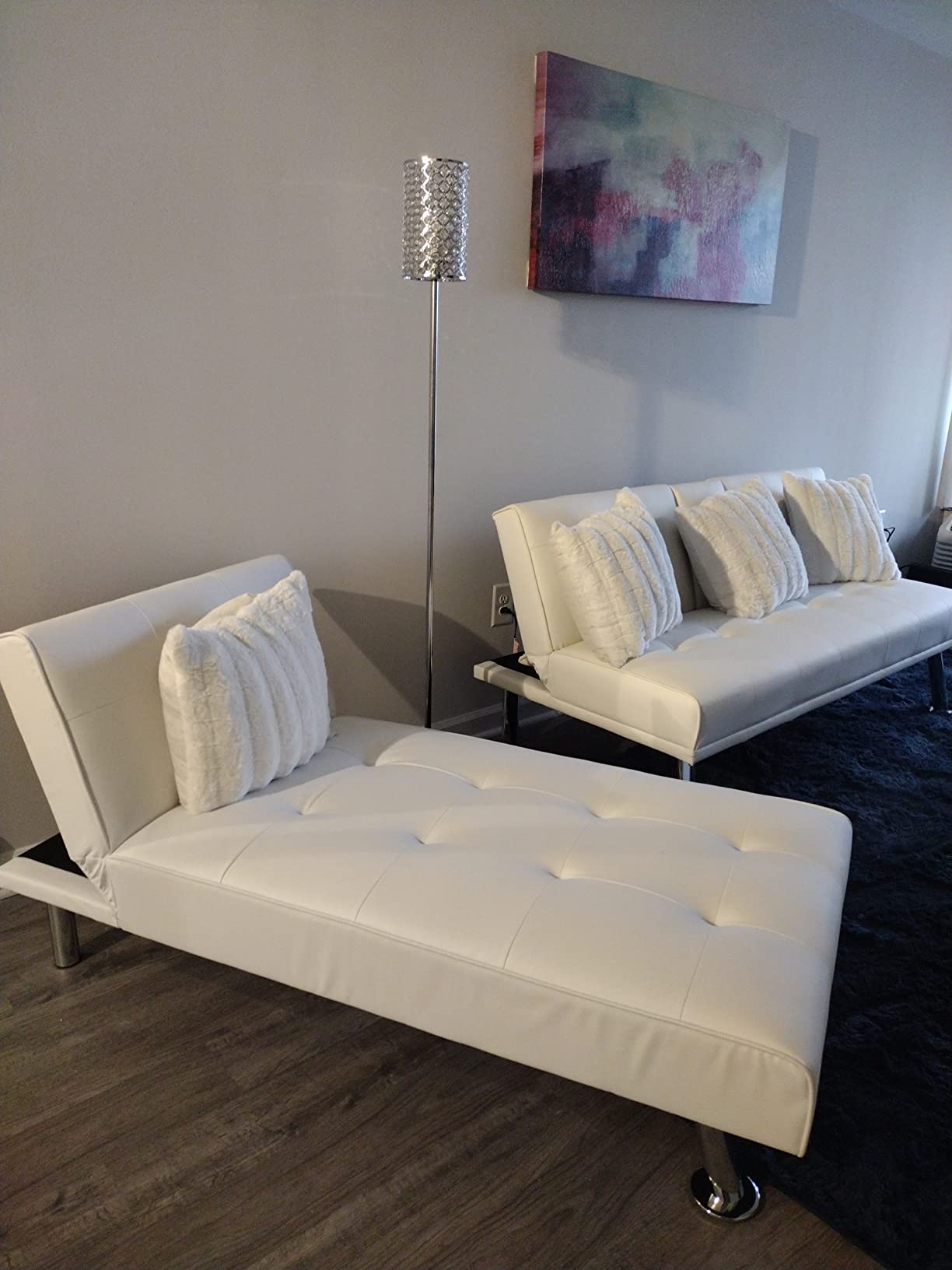 30/mo Finance Yaheetech Faux Leather Sectional Sofa Couch Sectional Living Room Furniture Set