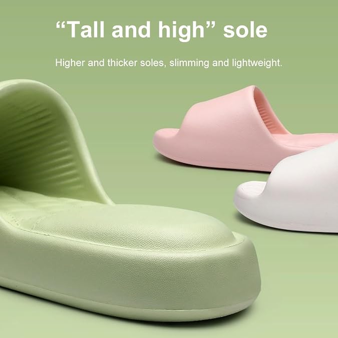 Non-Slip Shower Shoes for Men & Women - House Slippers with Arch Support Quick-Drying, Non-Slip - Cloud Slides Sandals Pool - Perfect for Home, Beach, and Travel