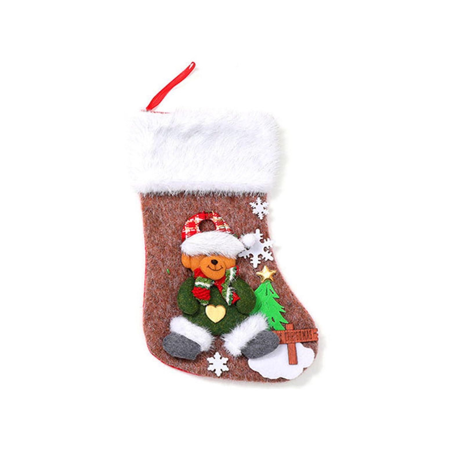 KAQNTUD Christmas Tree Decoration Cartoon Stockings Gift Bag Hanging Socks for Fireplaces Door Decoration Decorations Stockings Gift Bag Tree Decoration