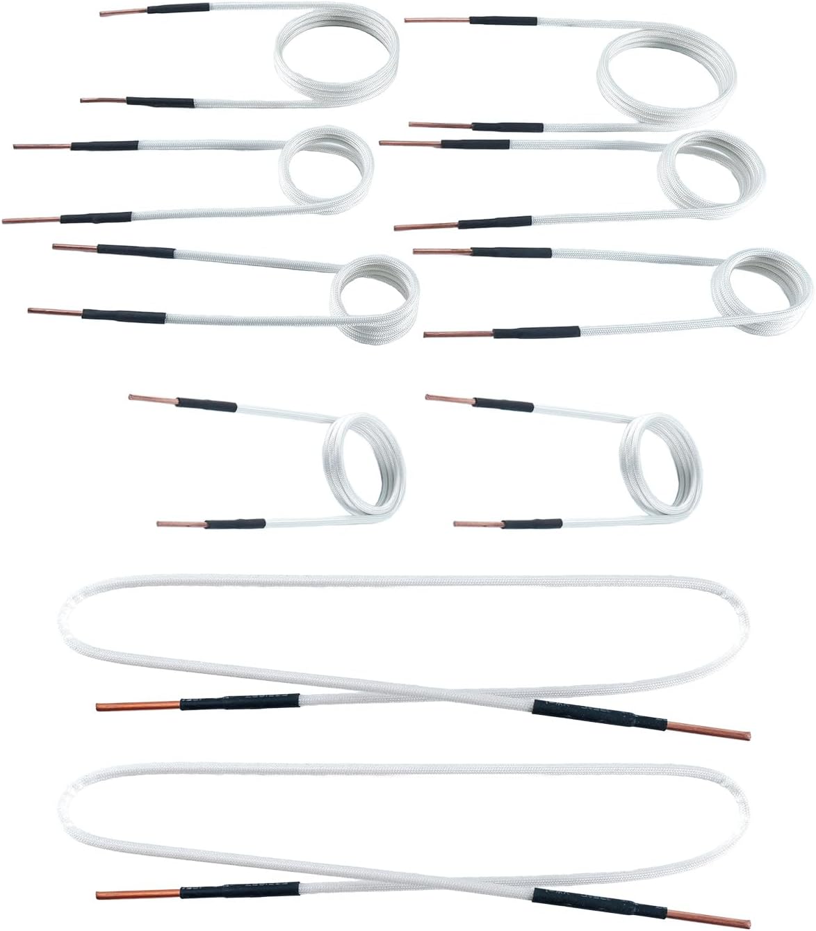 10Pcs Induction Heater Coil Kit Fit for Mxmoonfree Electromagnetic Induction Heater, Include 30mmx2, 40mmx2, 50mmx2, 60mmx2, 750mmx2