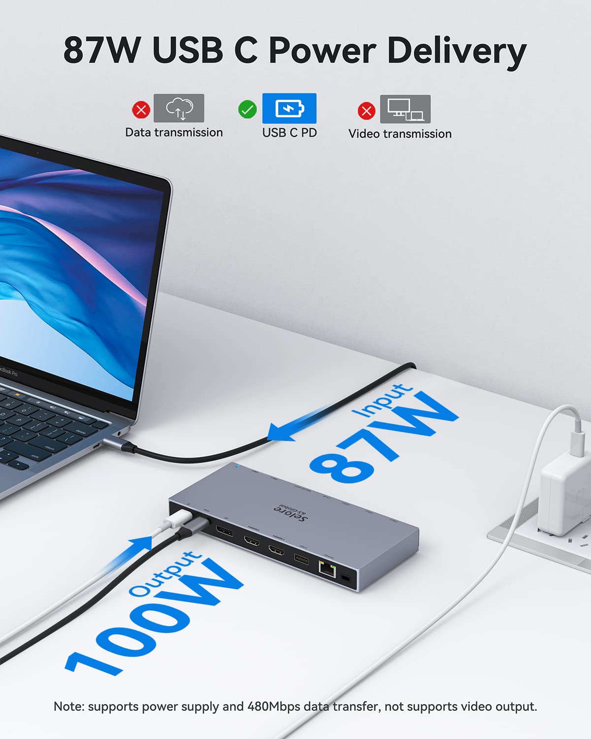 Docking Station USB C 15 in 1 Laptop Docking Station Triplo Display USB C Dock con Doppio HDMI 4K Displayport, 4K DP, 100W PD, RJ45 Ethernet, 10Gbps USB C Data, USB 3.1/3.0/2.0, SD/TF, 3.5mm Audio&Mic