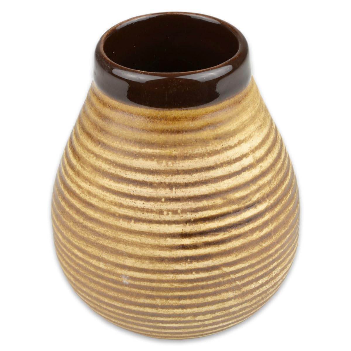 Rustic: ceramic mate mug, brown.