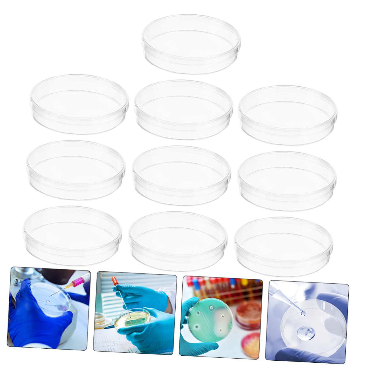 iplusmile 40 Piezas plato de cultivo platos de cultivo de tejidos placa de petri para cultivo celular Lámina placas petri placas de petri placa de cultivo de laboratorio placas de agar petri
