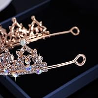 Vista 17 de Kamirola - Corona de reina y tiaras corona de princesa para mujeres y niñas, diademas de cristal para novia, princesa para bodas y fiestas (01)