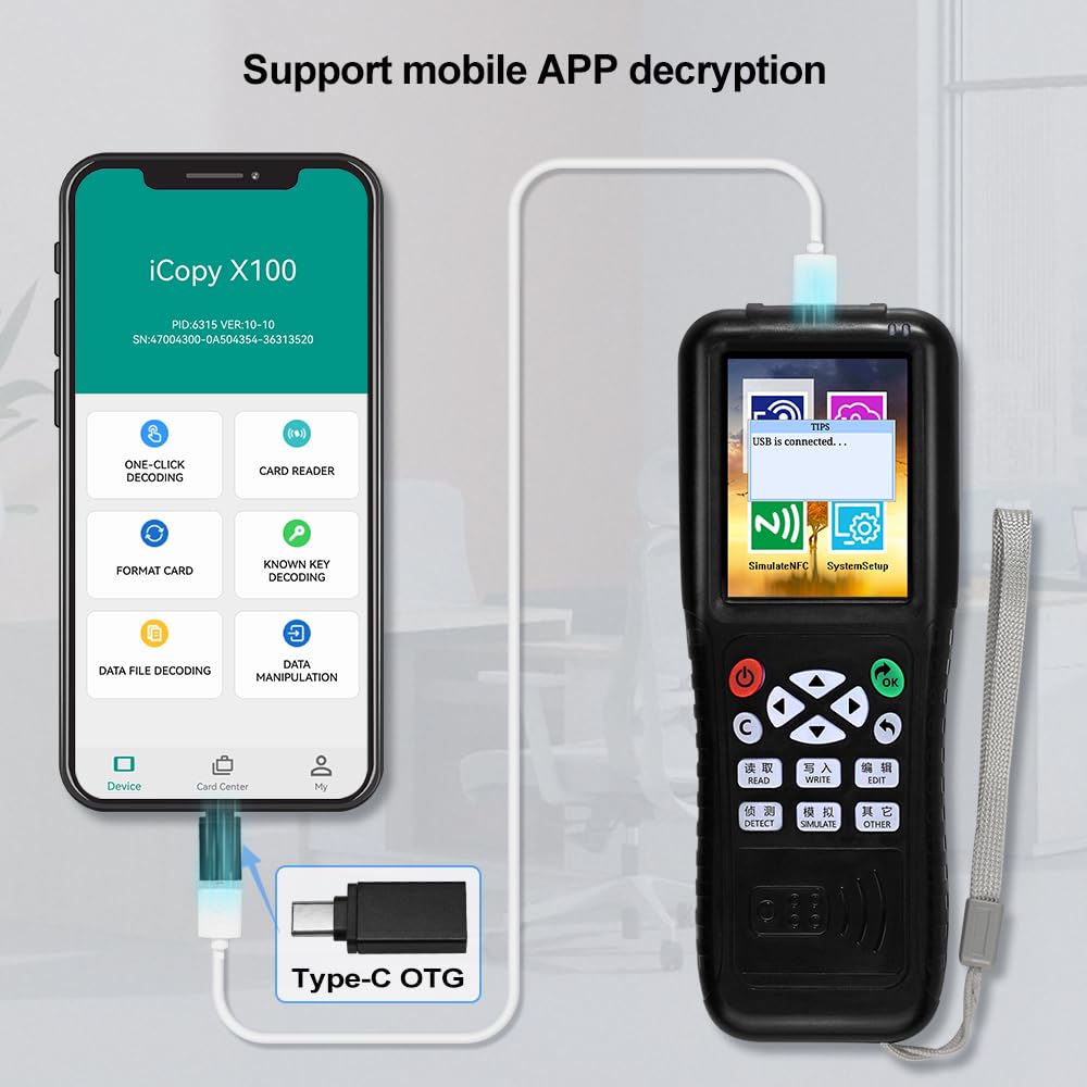 iCopy - Copiadora RFID multifrecuencia NFC, lector y escritor de tarjetas inteligentes, duplicador, descodificador de cifrado, software libre, teléfono móvil