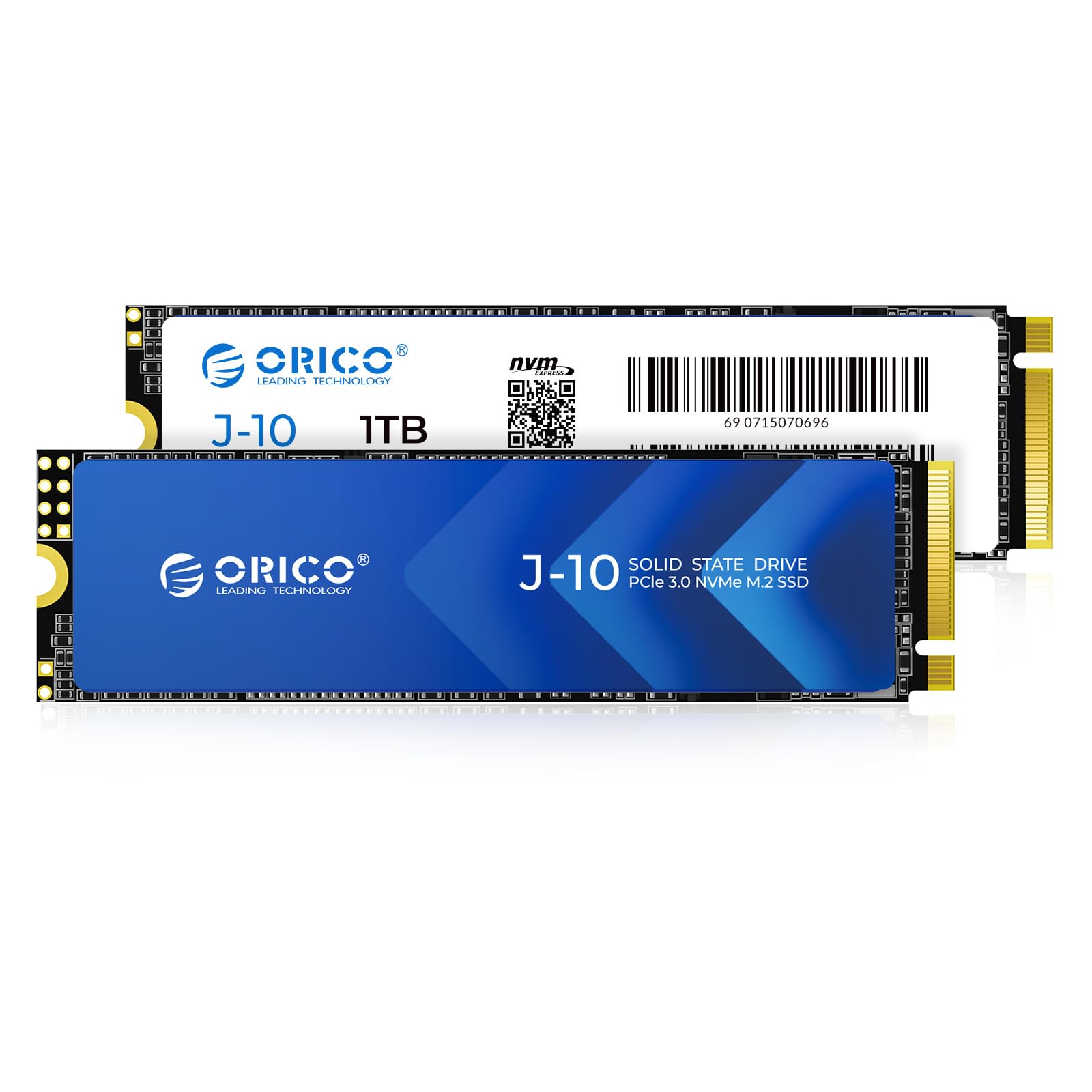 新品1TB2枚 ORICO J-10 NVMe PCIe 3.0 SSD ORICO NVMe SSD 1TB M.2 with Heatsink, Up to 3100MB/s PCIe
