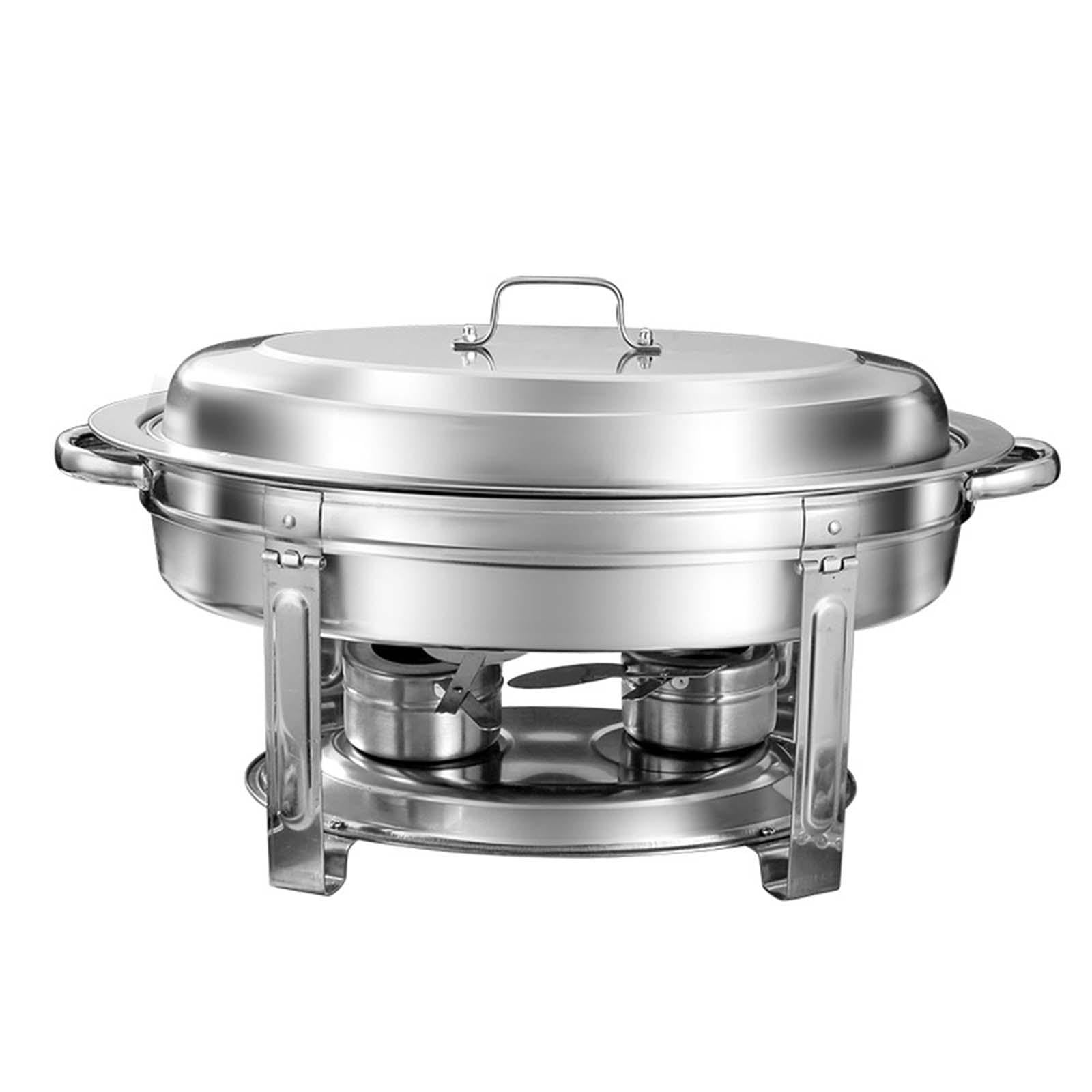 Qianly Buffet Chafing Dishes Equipados con Calentador de Alimentos Tapa Hermética Y Bandeja para Servir Frutas Hechos en Acero Inoxidable Resistente Adecuado