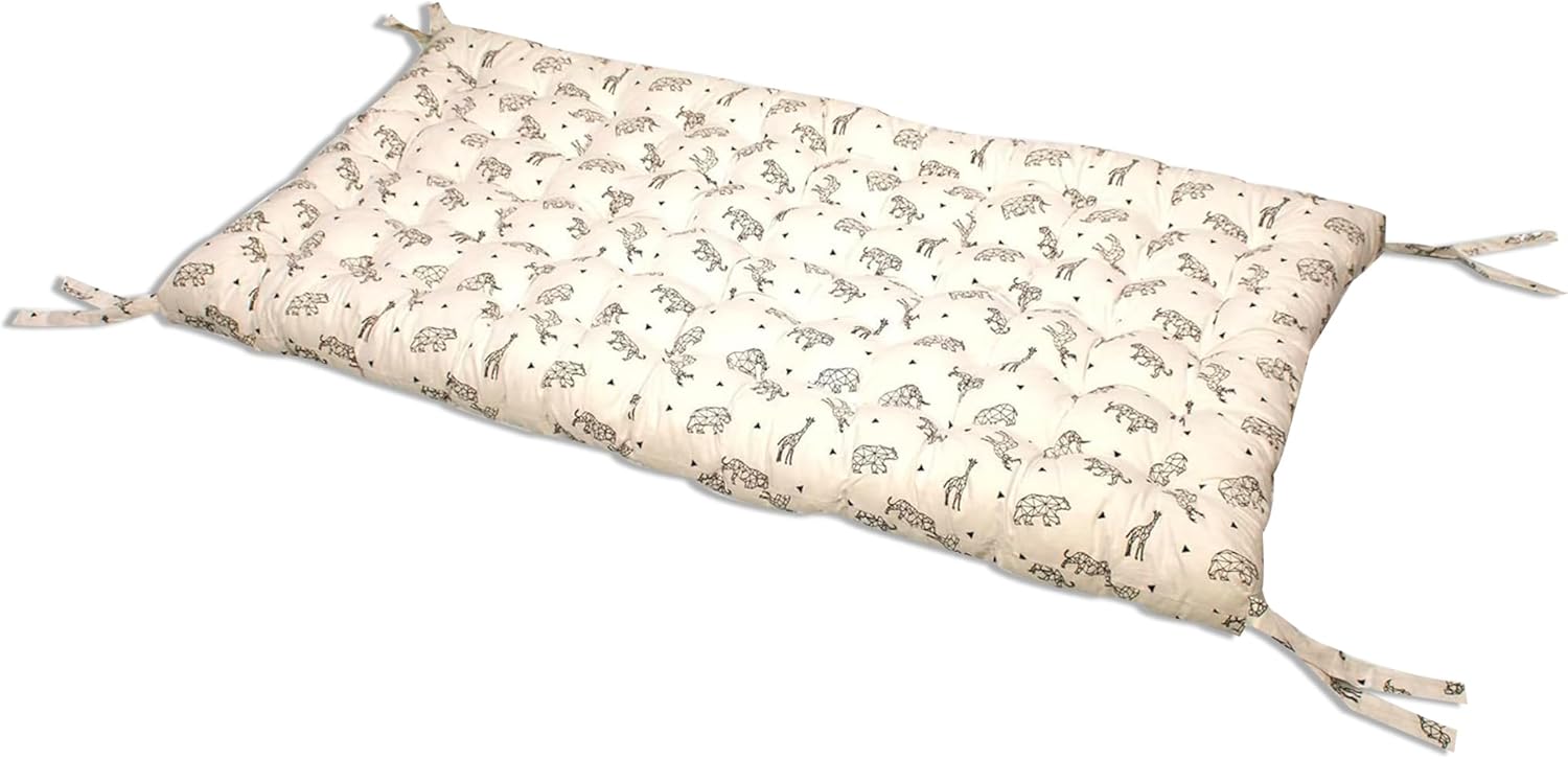 Small Jungle Beaded Fiber Pillow for Climbing Arch, Premium Quality Cotton Cushion for Montessori Rocker, Handmade, Machine Wash Friendly, 57x26.8 inches, Unisex