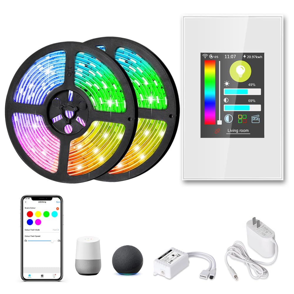 LANBON L8 LCD Smart Light Strip Switch, with 32.8FT LED Strip