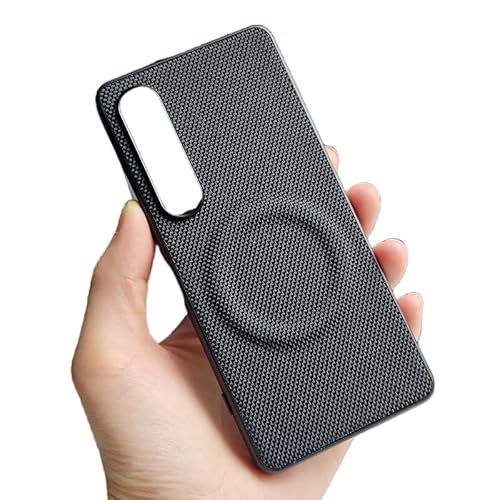 Xperia 1 VII用ケース 磁力リング SO-51F 背面 ハード 磁気ワイヤレス充電対応 耐衝撃 エクスペリア1VII用カバー(ブラック)