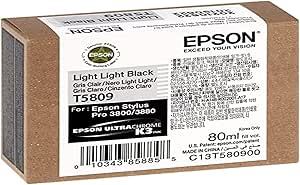 Epson T5809 UltraChrome K3 Light Light Black Cartridge Ink
