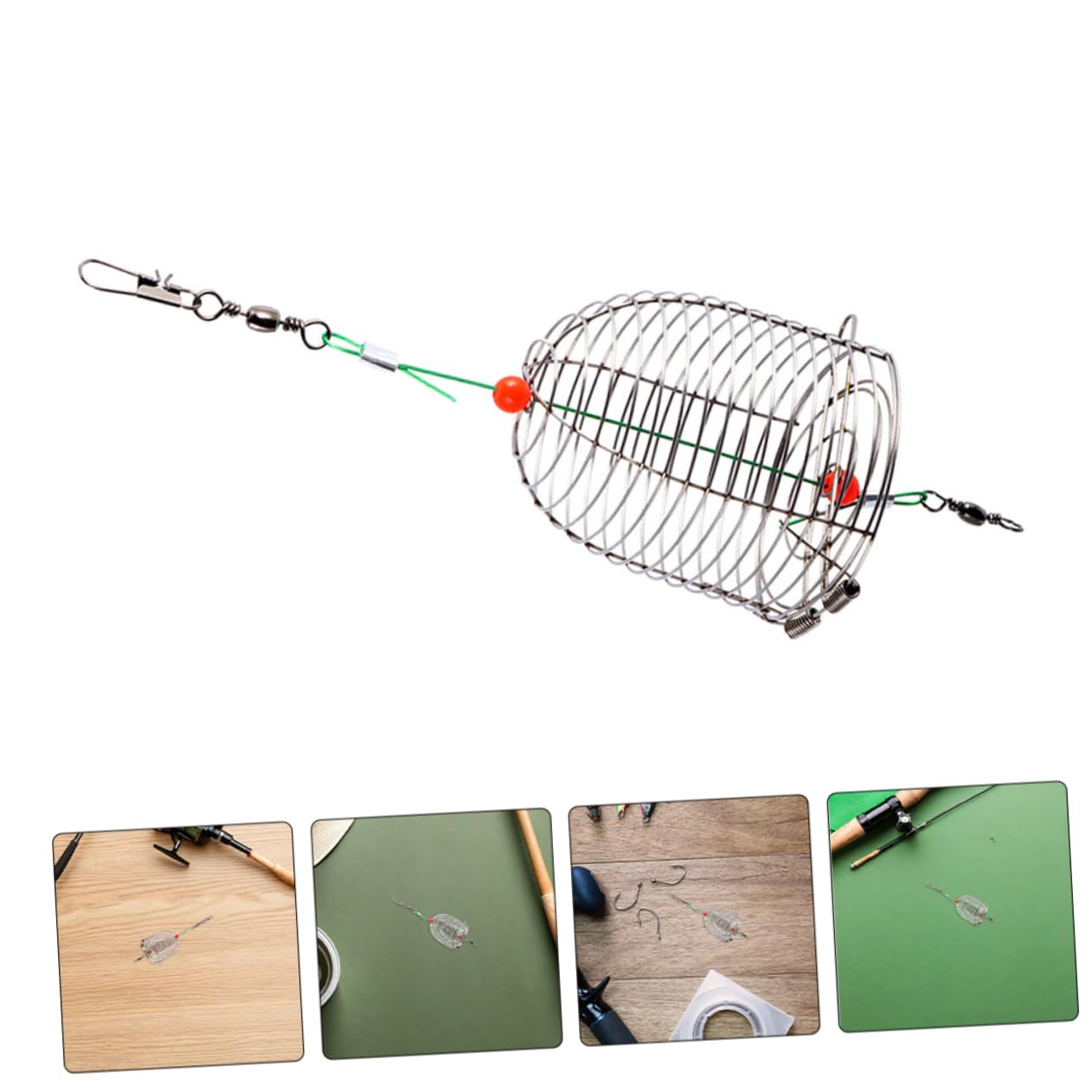 BESTonZON Cages à Appâts en Acier Inoxydable Grandes Tailles 15 Pièces, Distributeurs D'appâts Réutilisables, Kit de Pêche la Carpe pour Lacs et Rivières en Extérieur
