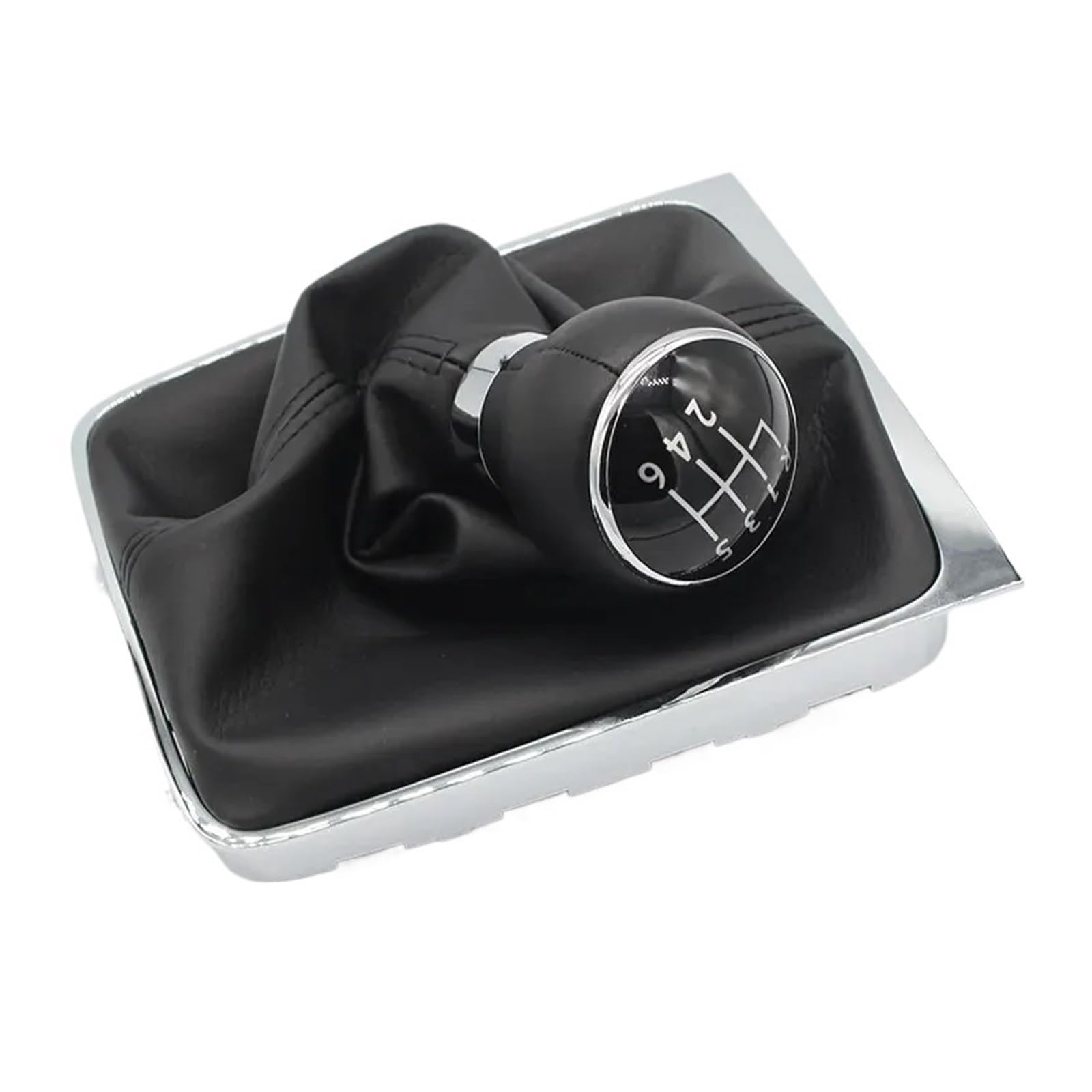 Grozzy Universal Shifter Handle for VW for Passat B6 2005-2012 New 5/6Speed Manual Gear Shift Knob Lever Stick Shifter Gaiter Boot Cover Leather(6speed)