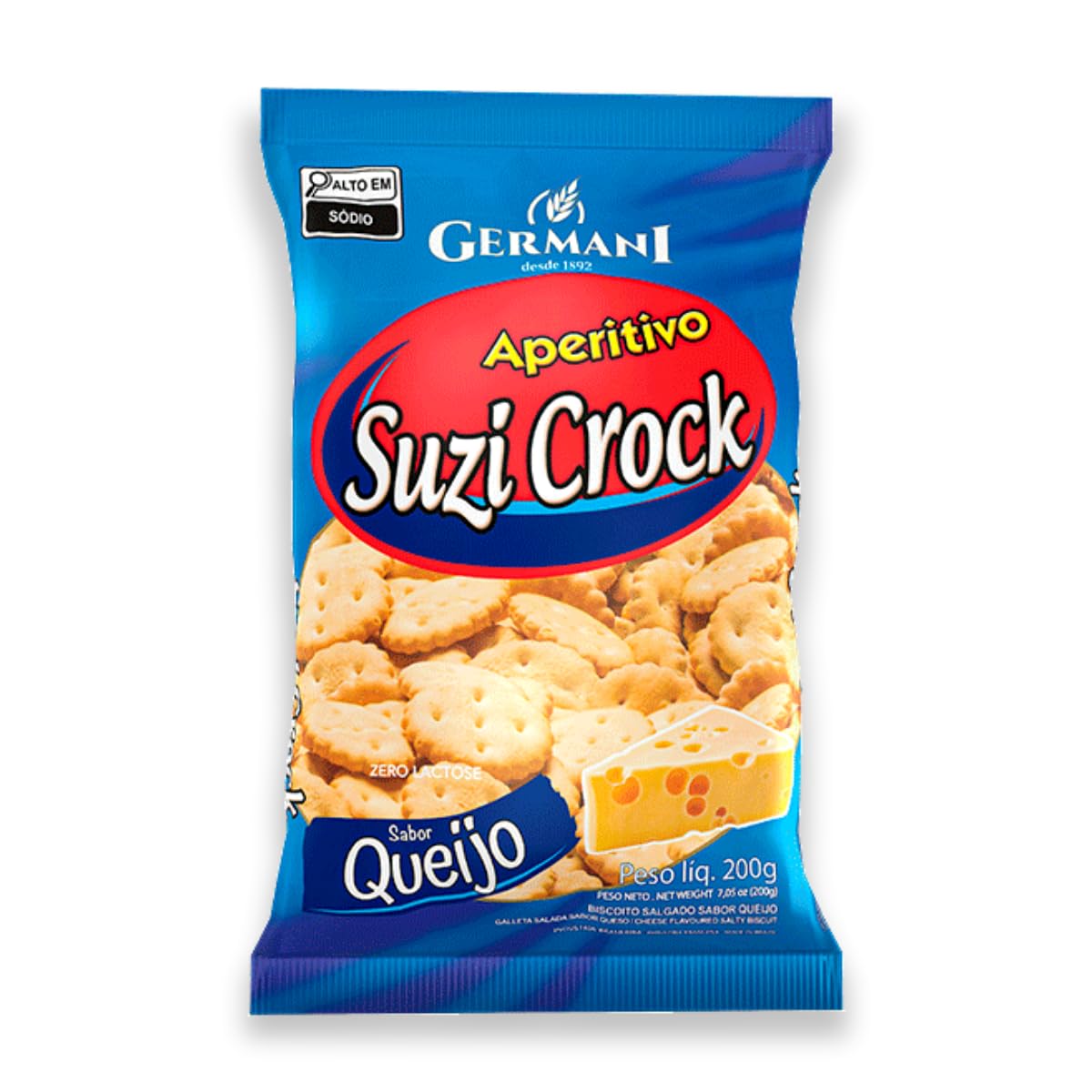 Aperitivo Suzi Crock Queijo Germani 200G, Biscoito Salgado Suzi