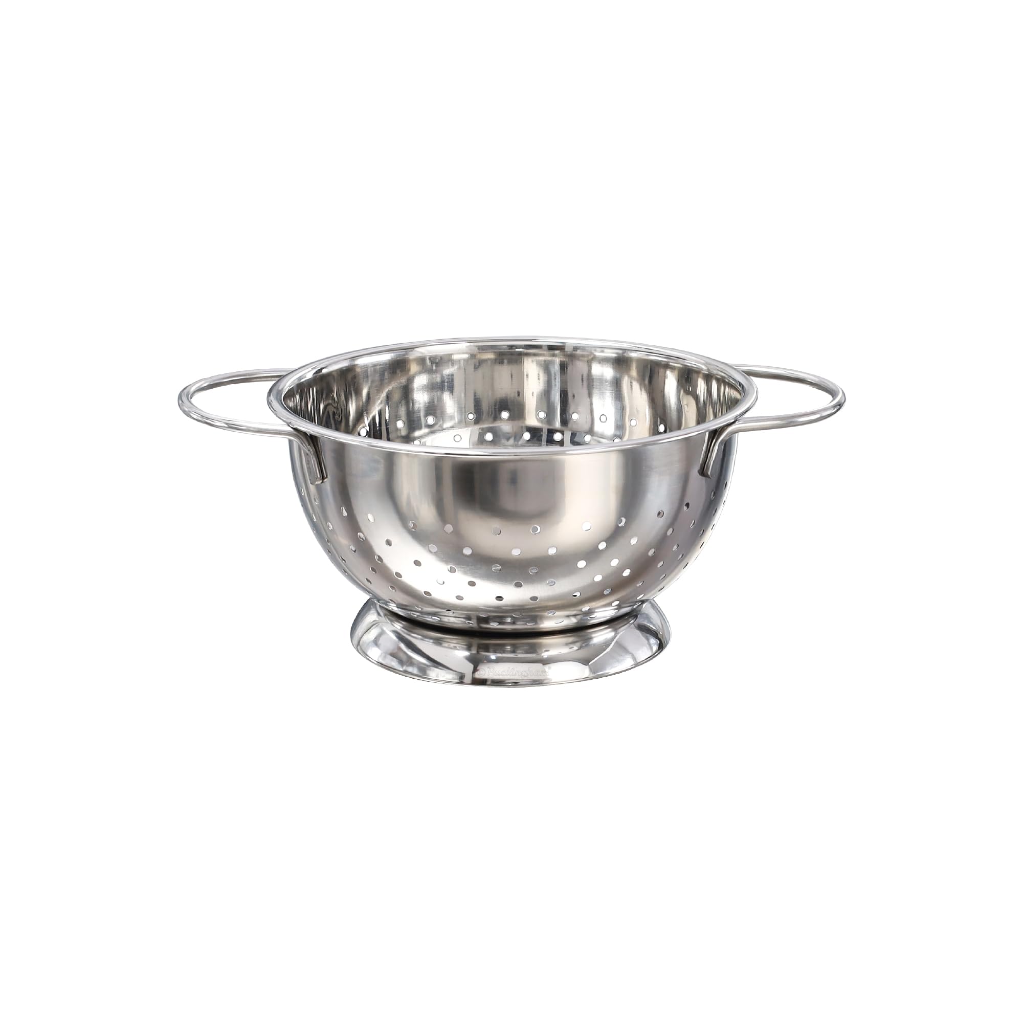 Buckingham Stainless Steel Hemispheric Colander Strainer for Rice Pasta Spaghetti Noodles Vegetables Fruits Cooking and Kitchen Use (1.5 L / 18 cm)