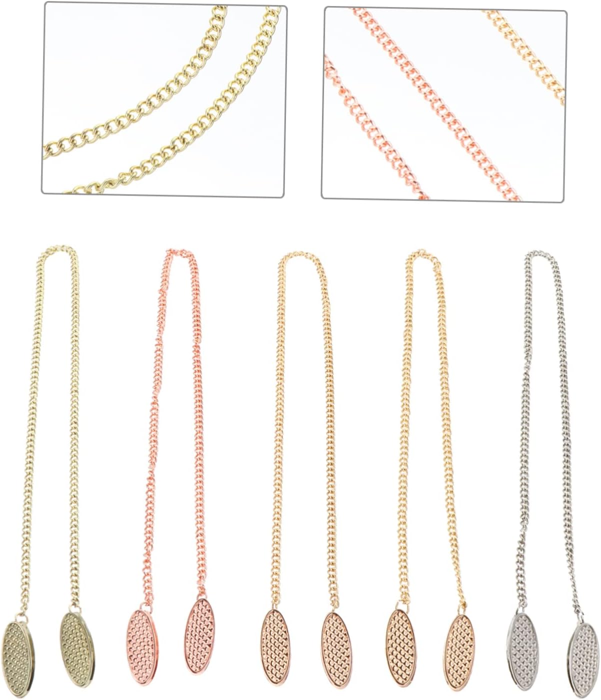 MERRYHAPY Elegant Napkin Holder Chain Napkin Clips Towel Apron Bib Clip for Dining Restaurant Random Color