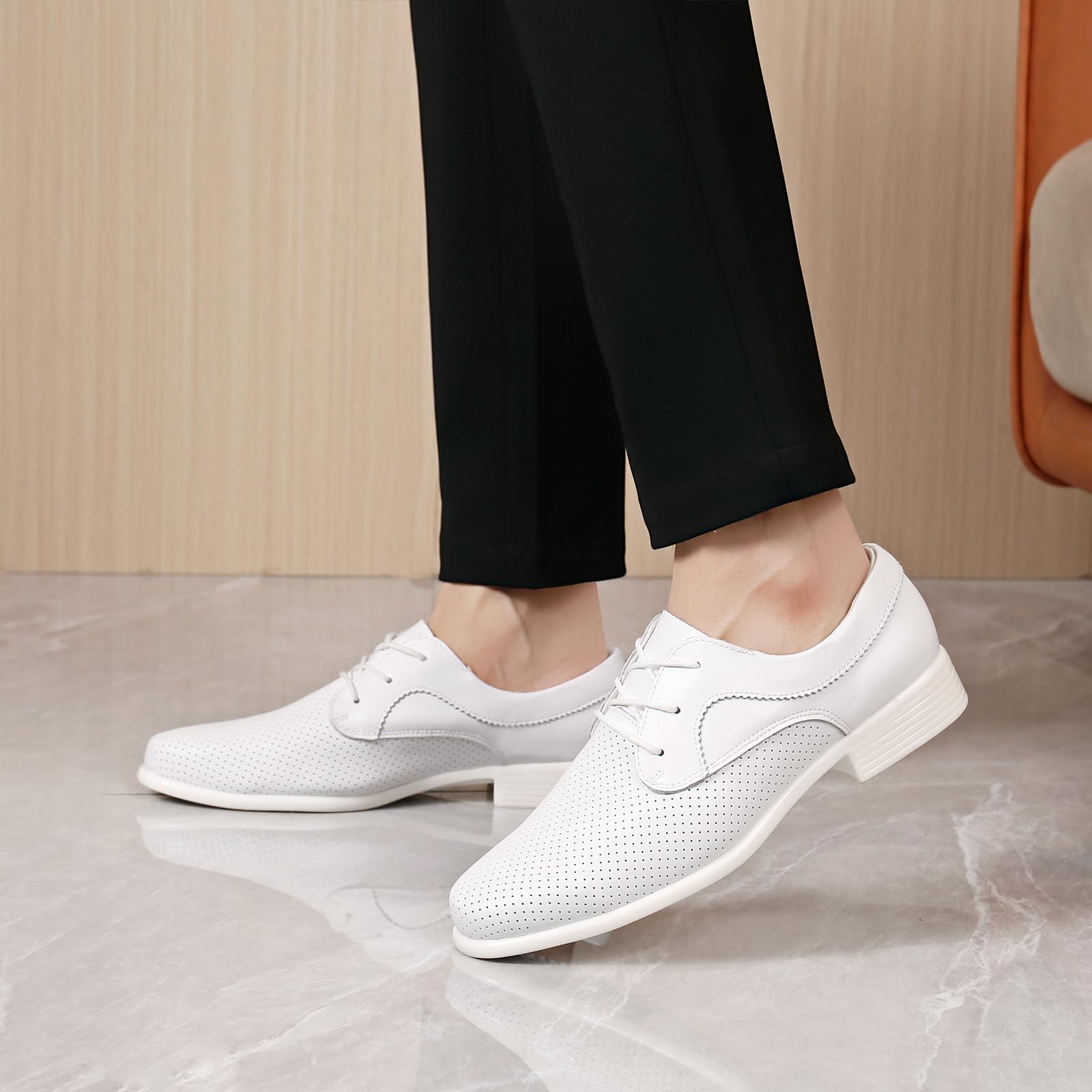 SWDZM Scarpa da Ballo Latino Americano Uomo Vernice per Salsa Tango Jazz di Pratica di Danza Scarpe