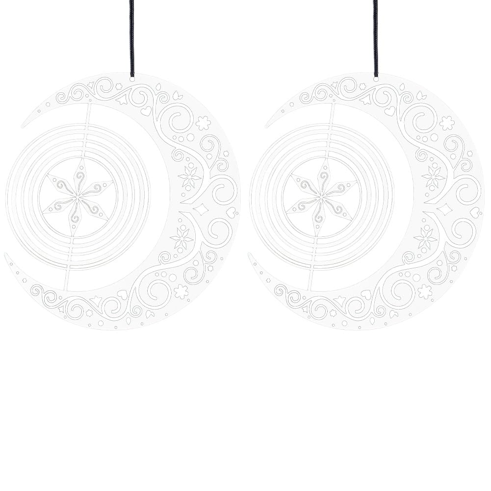 Vjsujehgy 3d Mandala Rotating Wind Chime Pendant Nordic Garden Courtyard Hanging Decoration