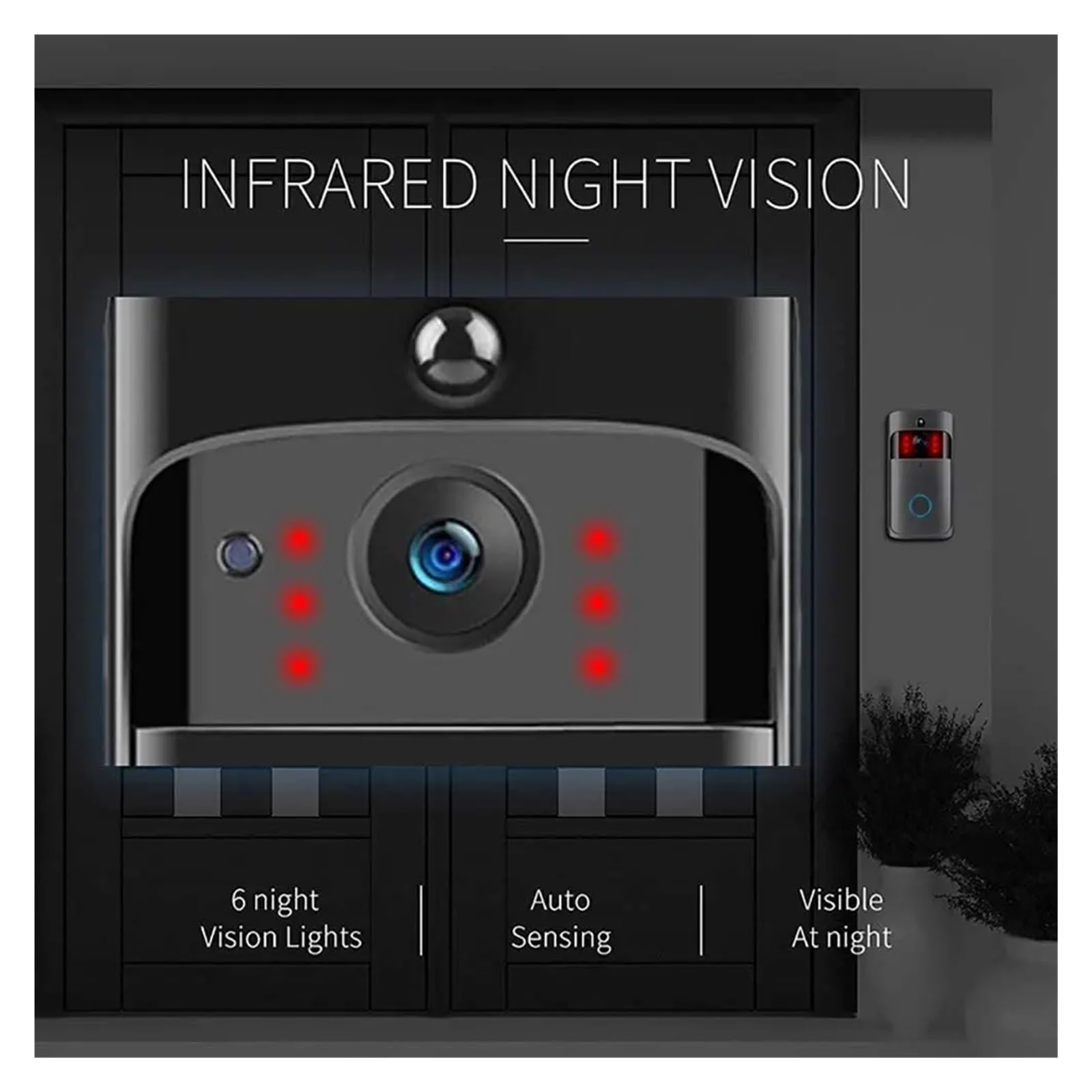 Video Doorbell Camera HD WiFi Wireless Operated Motion Detector & Speaker Night Vision