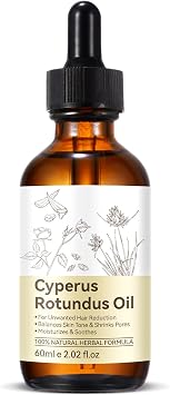 Cyperus Rotundus Oil, Natural Oil for Hair Removal, Reduces Unwanted Hair Growth, Moisturizes & Soothes the Skin, Shrink Pores, Suitable for All Skin Types