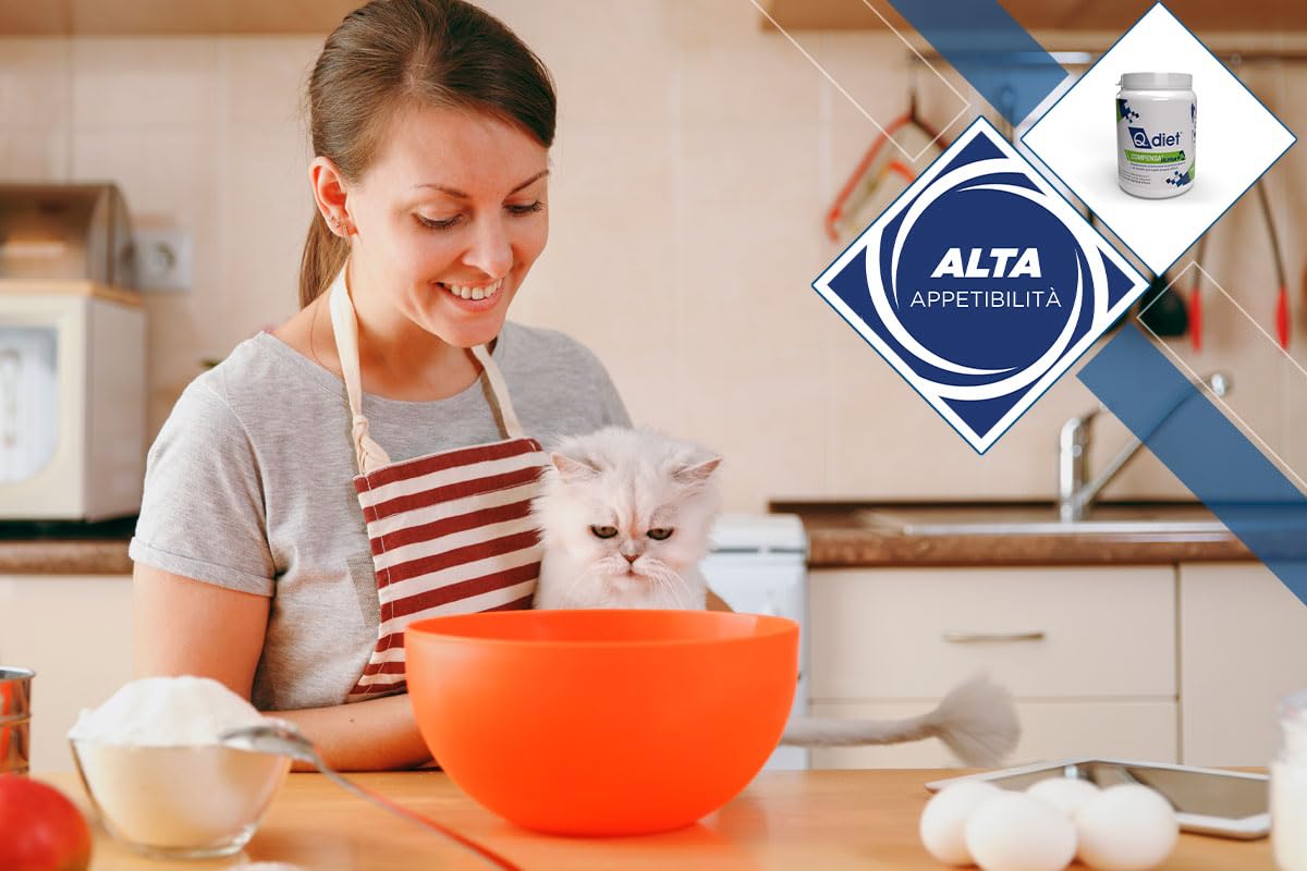 Q.Diet Ultra Compensa Hund Katze 1 kg – Nahrungsergänzungsmittel reich an Vitaminen und Mineralien, ideal zur Ergänzung der Ernährung zu Hause für Hunde und Katzen – Große Packung von Chilo.