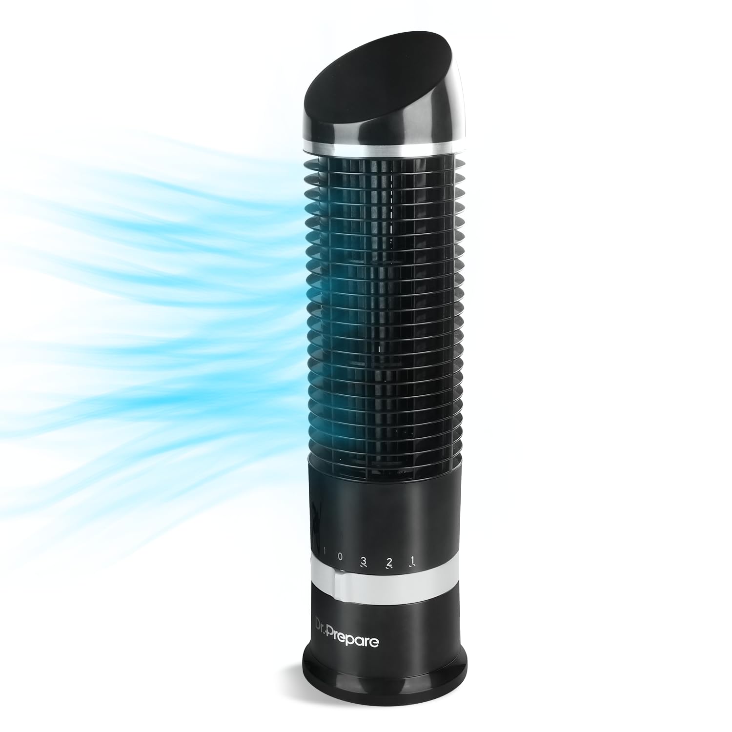 DR.PREPAREOscillating Tower Fan, Desk Table Fan with 3 Speeds, Quiet Cooling, 60° Oscillation, 16 Inch Personal Small Bladeless for Bedroom Home Office Desktop