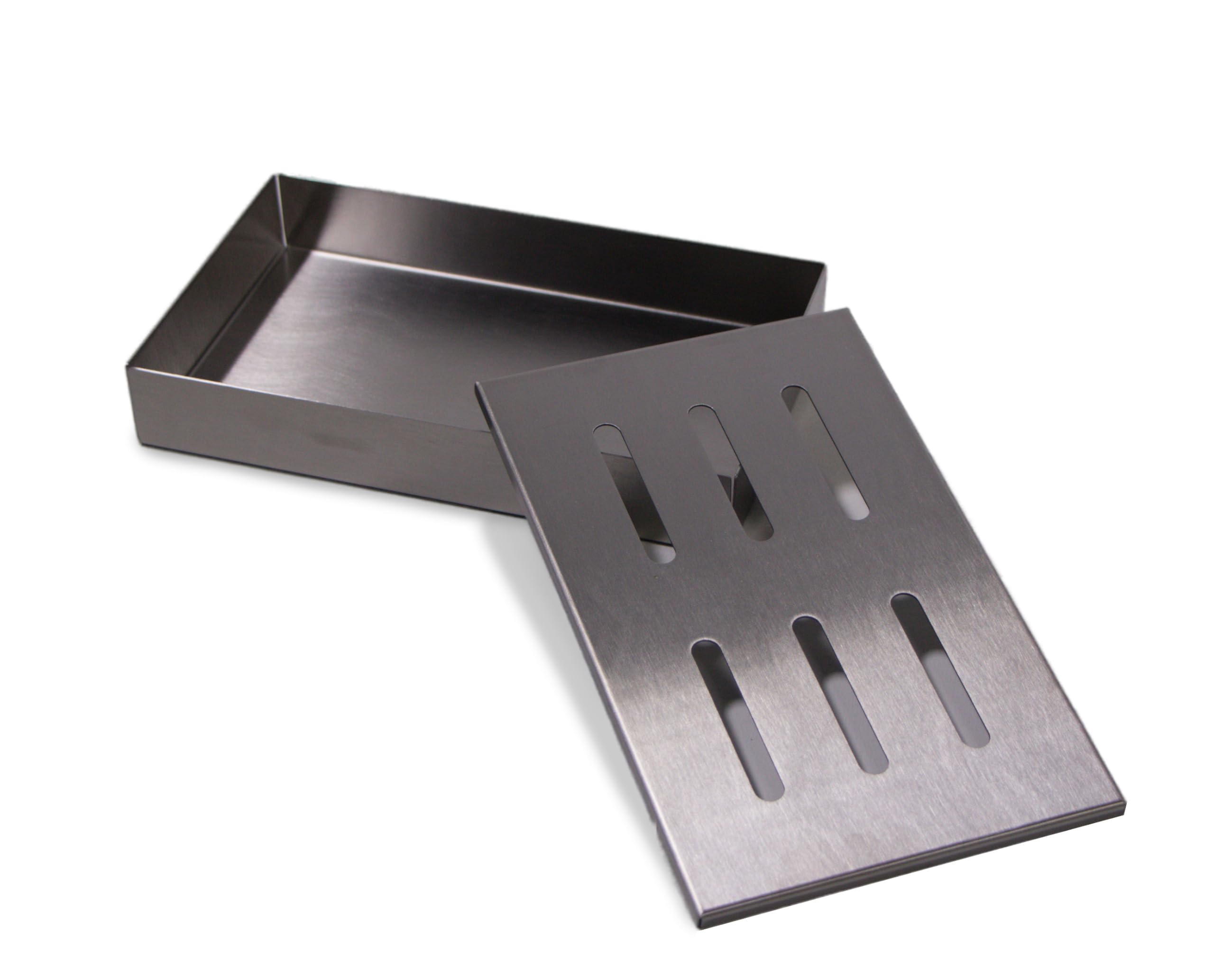 Räucherbox Edelstahl - Ermöglicht intensives Raucharoma auf Gas- und Kohlegrills, zum Räuchern von Fisch und Fleisch, macht jedes Grillgut zum geschmacklichen Highlight - 21x13x3,5cm