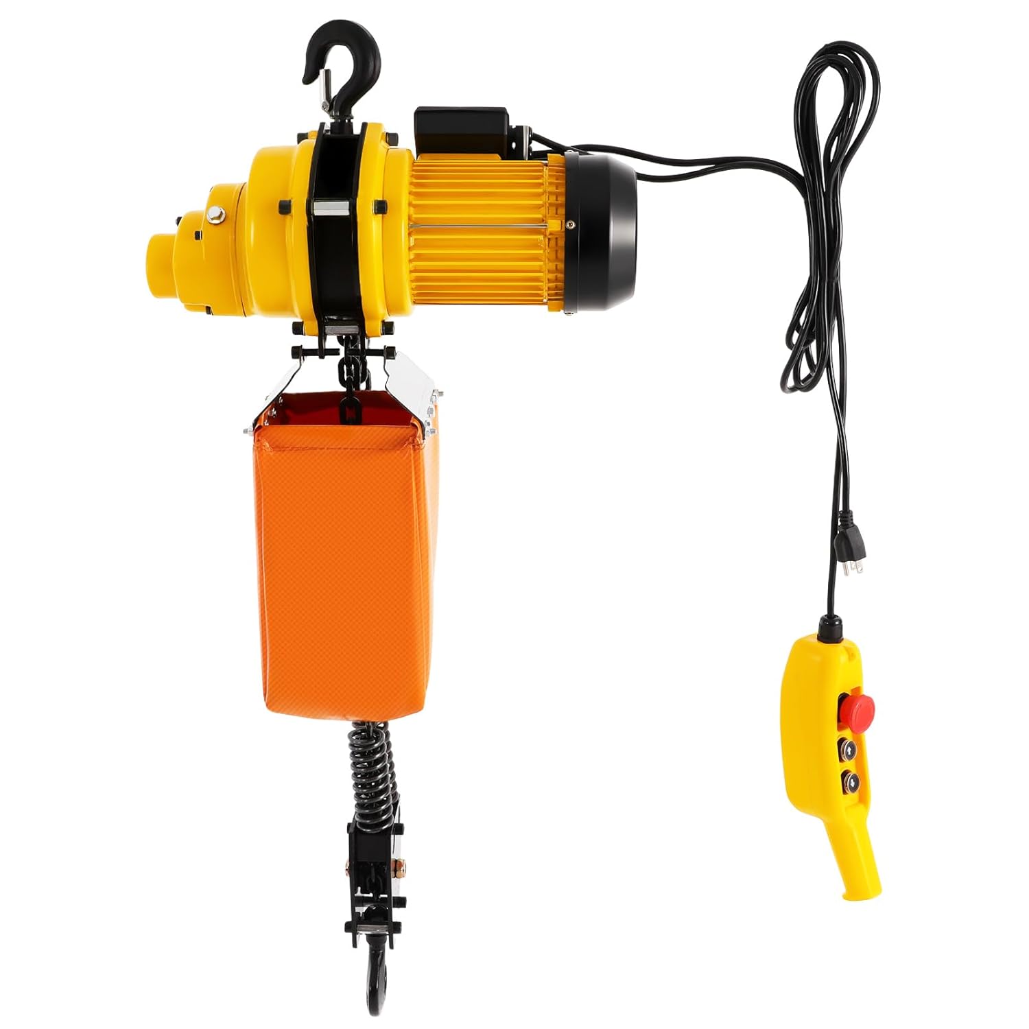 Electric Chain Hoist, 2200Lbs Electric Winch with Wired Remote Control and 360°Rotatable Hook, 1300W Powerful Double Chains Overhead Crane, 13ft Lifting Height Chain Hoist for Warehouses Garage