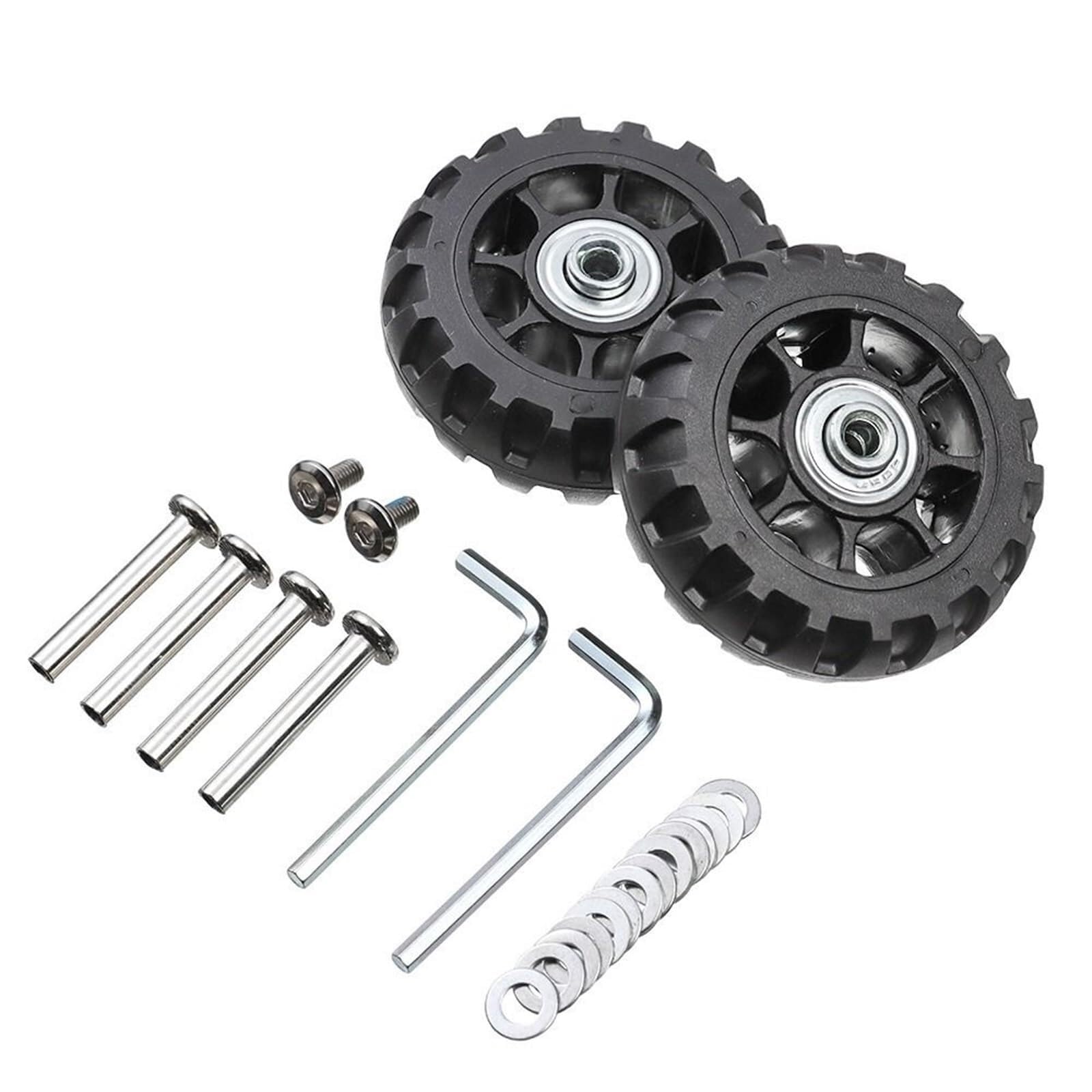 Ruedas para Maletas De Viaje Ruedas De Repuesto Universales for Maleta, Kit Herramientas Reparación Giratorias, Ejes Duraderos, Silencioso, con Tornillo, 8 Uds(74mm-28.7mm)