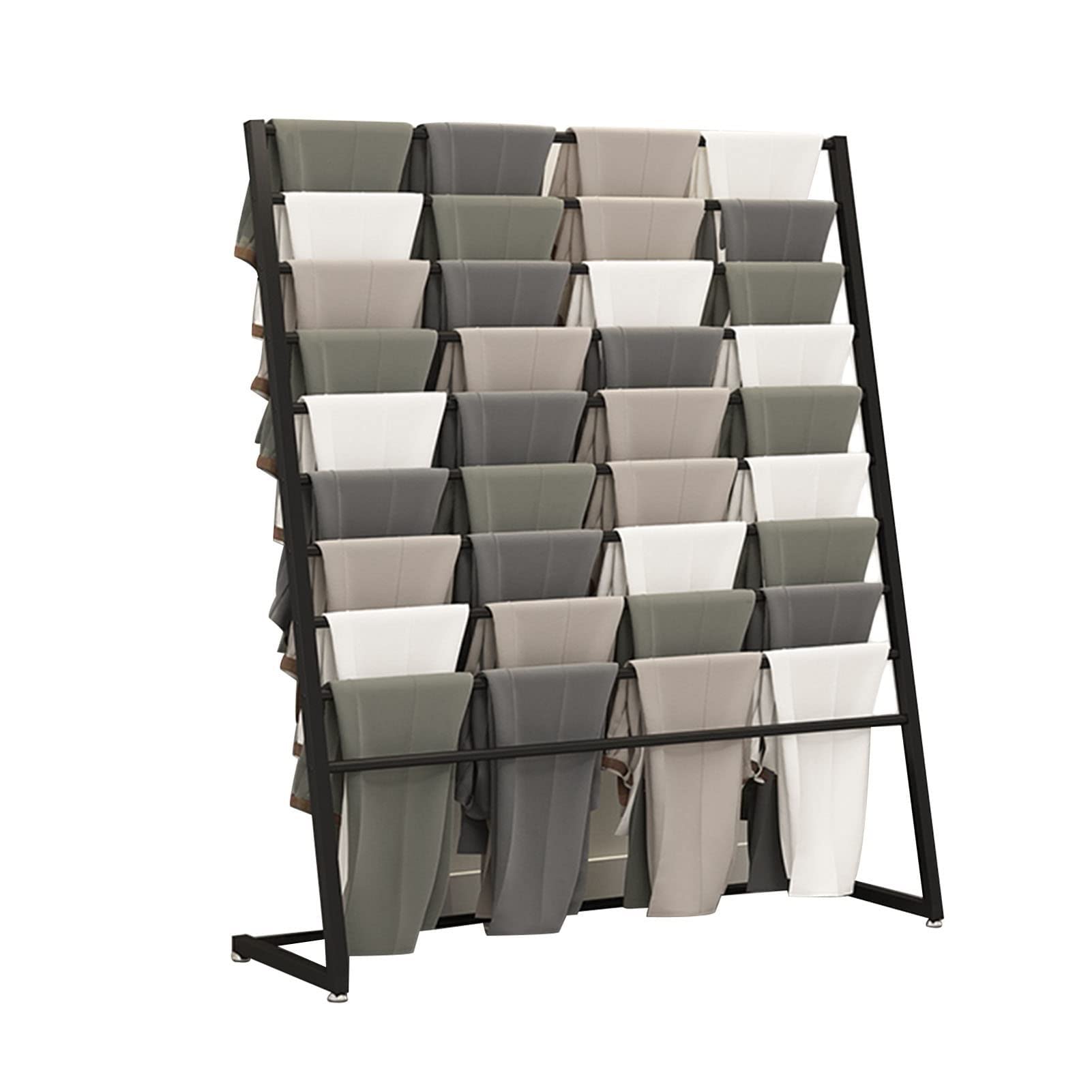 Soporte para pañuelos - Perchas metálicas para hijabs - Perchero de pie para Pantalones de Traje - Estante Organizador Colgante para sábanas, pantalón de Tela p,Black-100X40X145CM